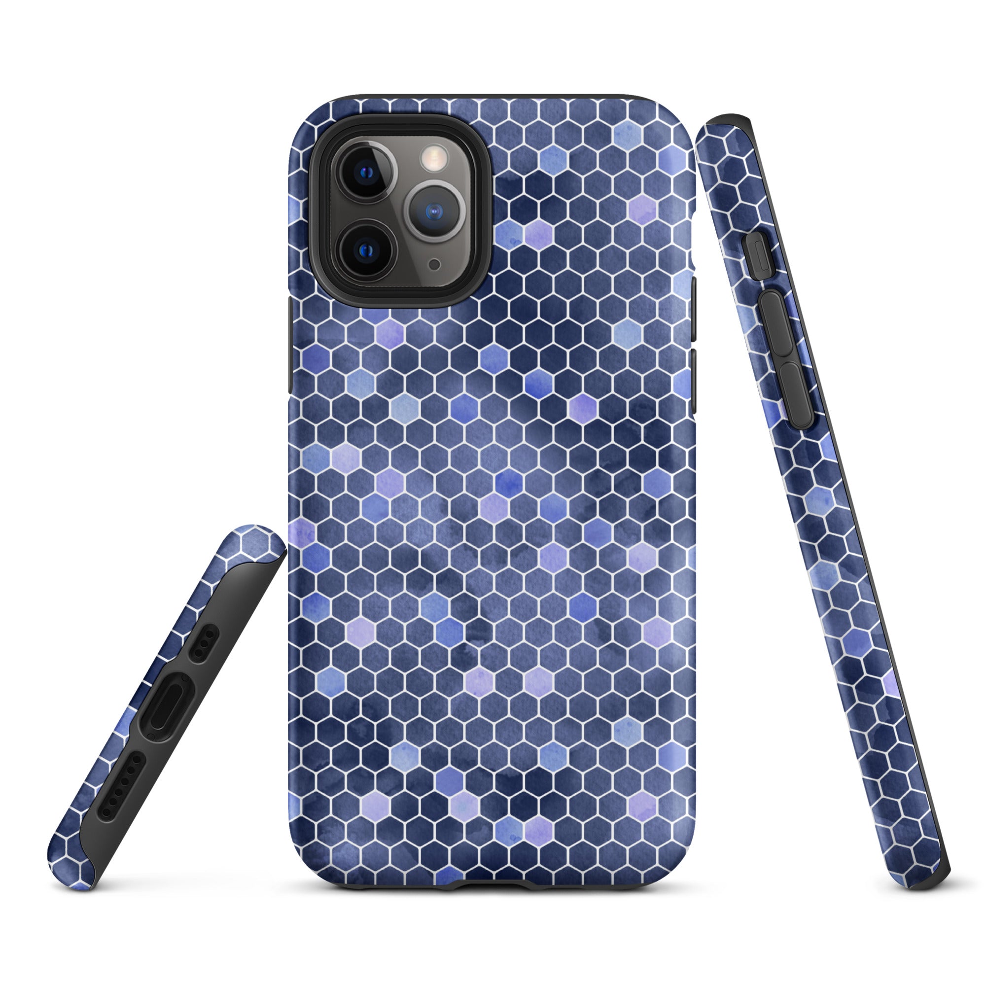 Tough Case for iPhone®- Honeycomb Blue