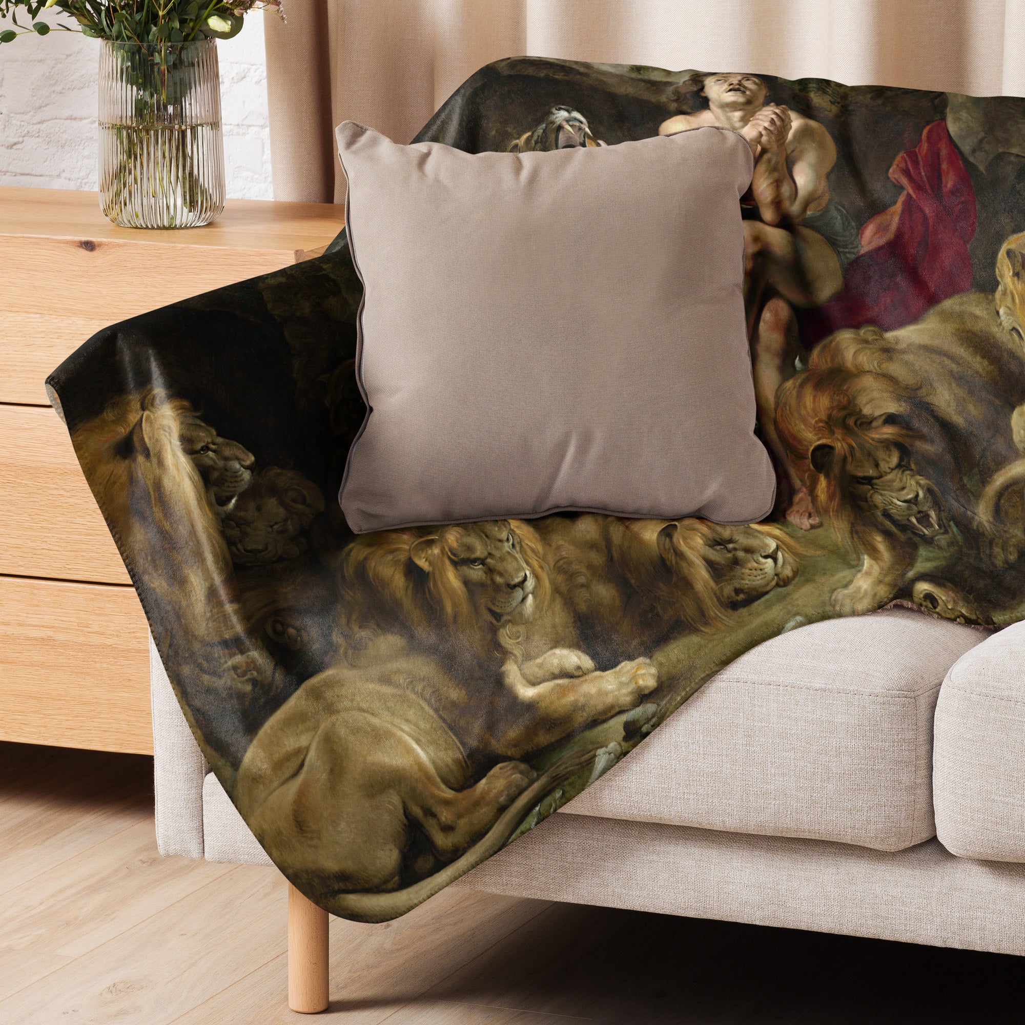 Sherpa blanket-Daniel in the Lions Den