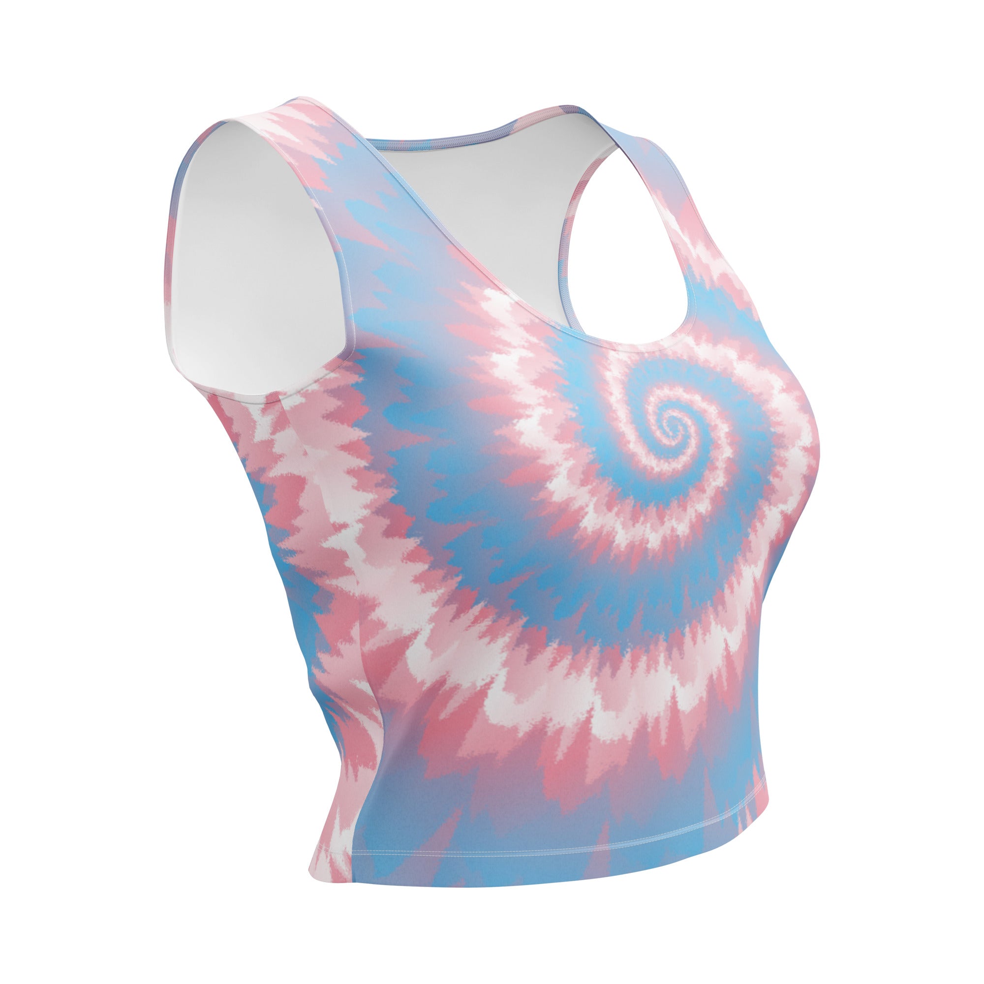 Crop Top-Tie Dye Spiral - Transgender