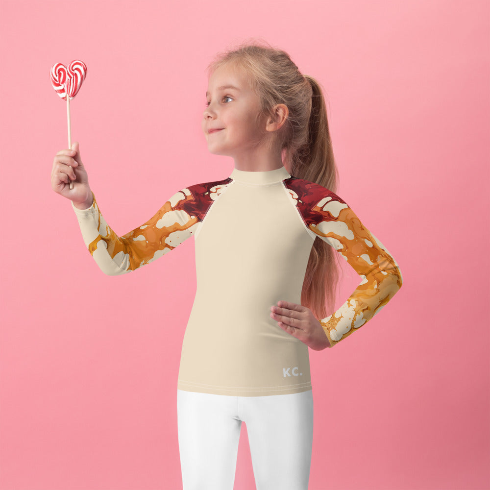Kids Rash Guard-Ink Pattern II