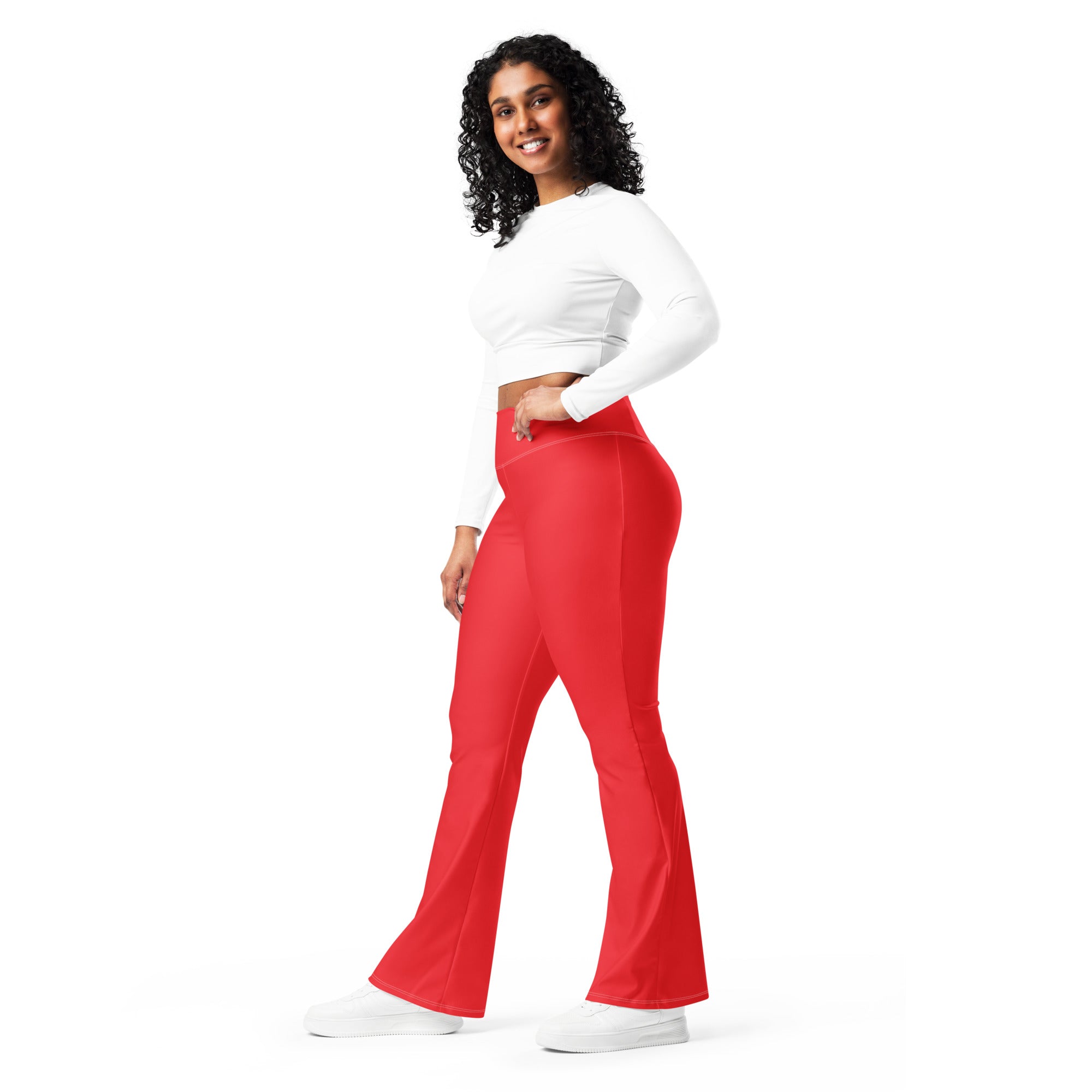 Flare leggings- Red
