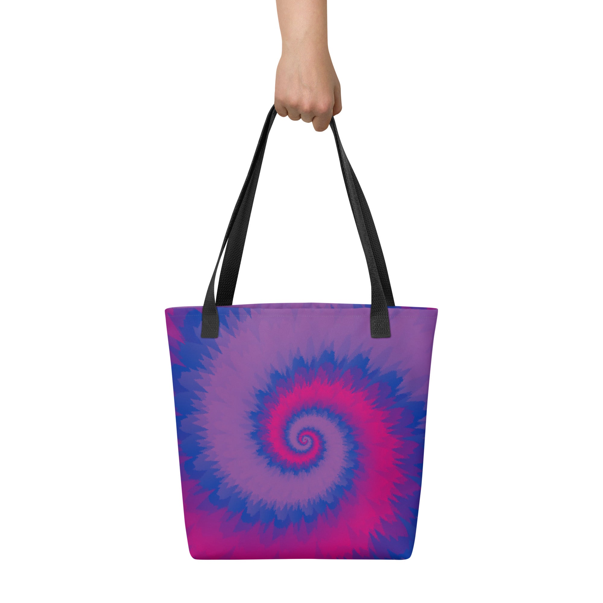 Tote bag-Tie Dye Spiral - Bisexual
