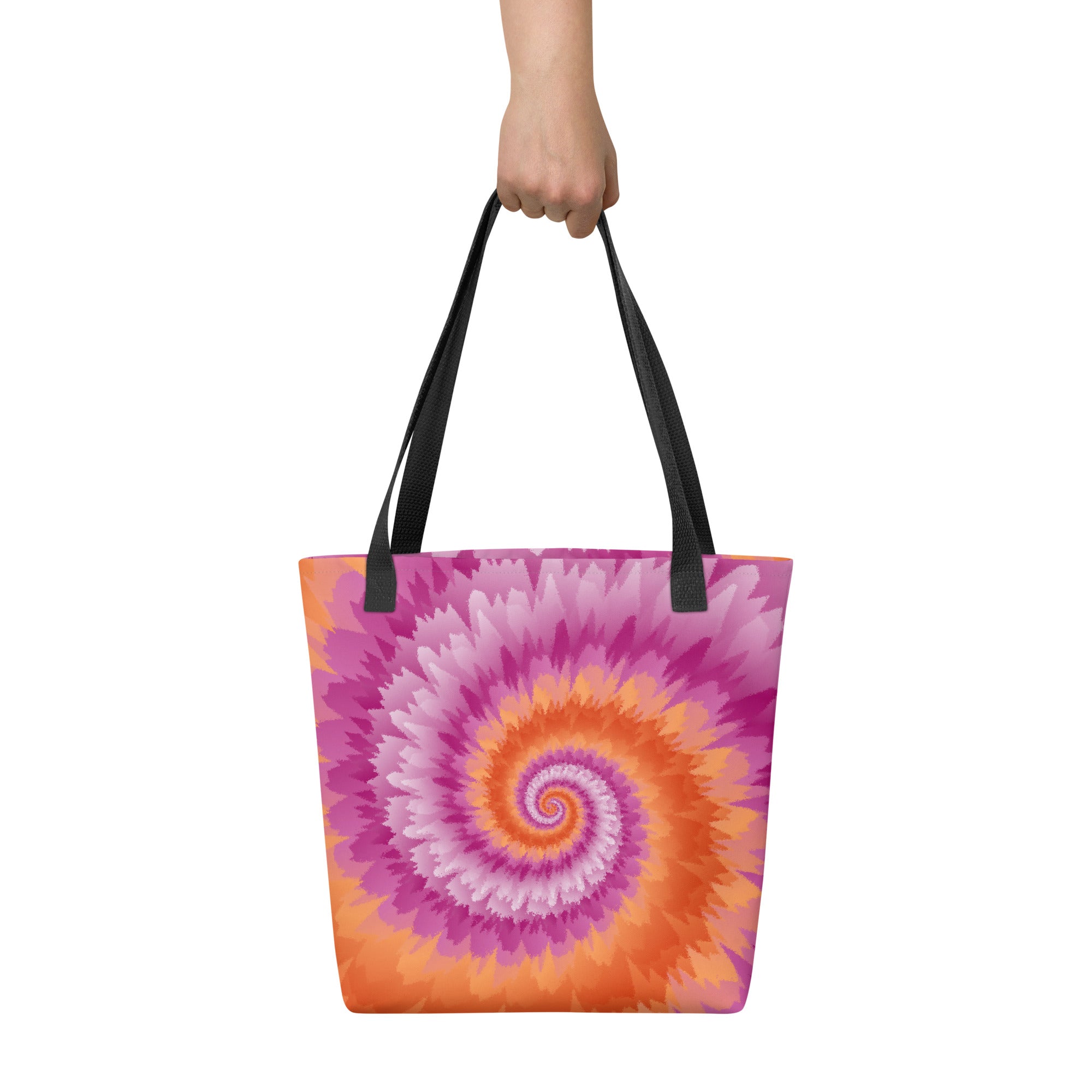 Tote bag-Tie Dye Spiral - Lesbian