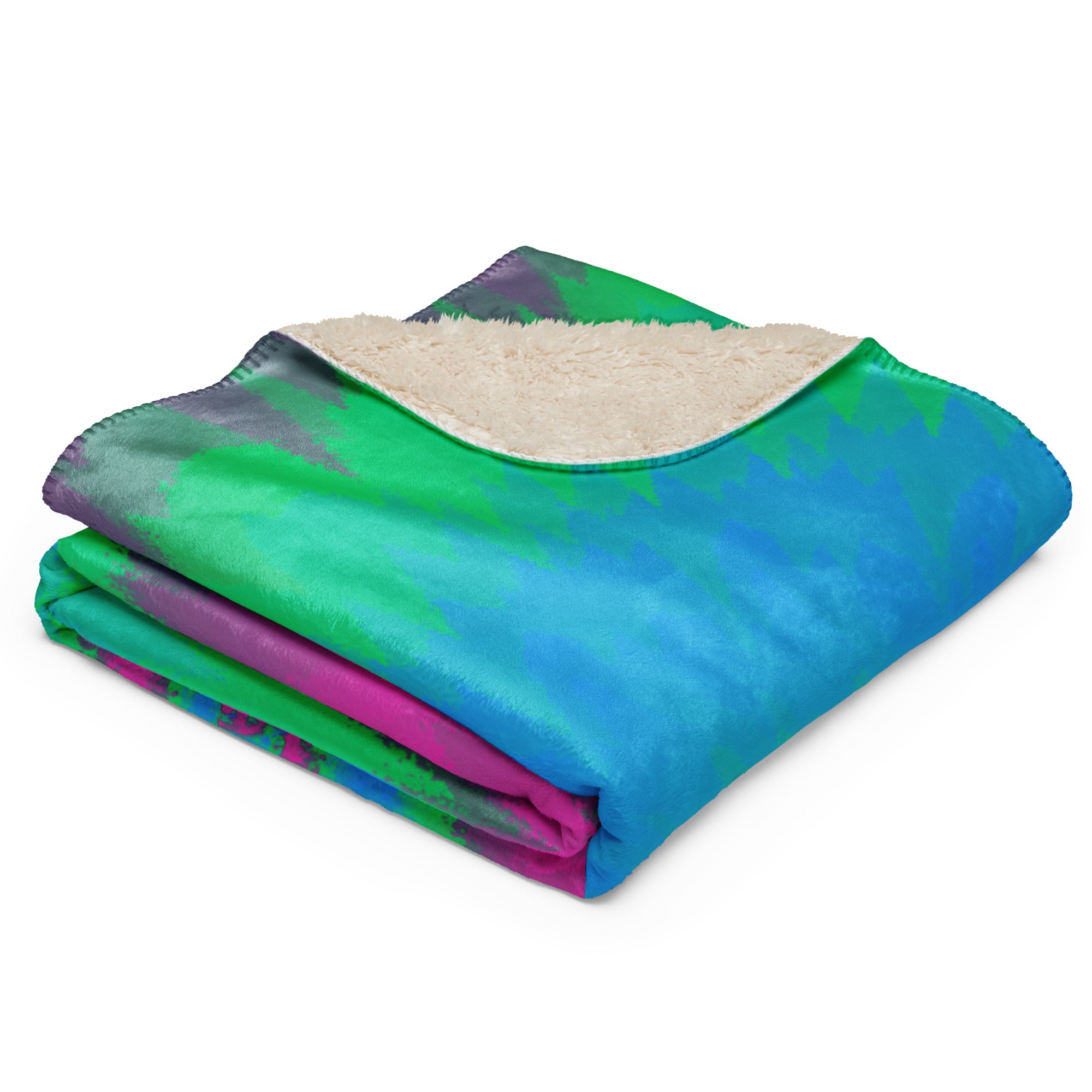 Sherpa blanket- Tie Dye Spiral-Polysexual