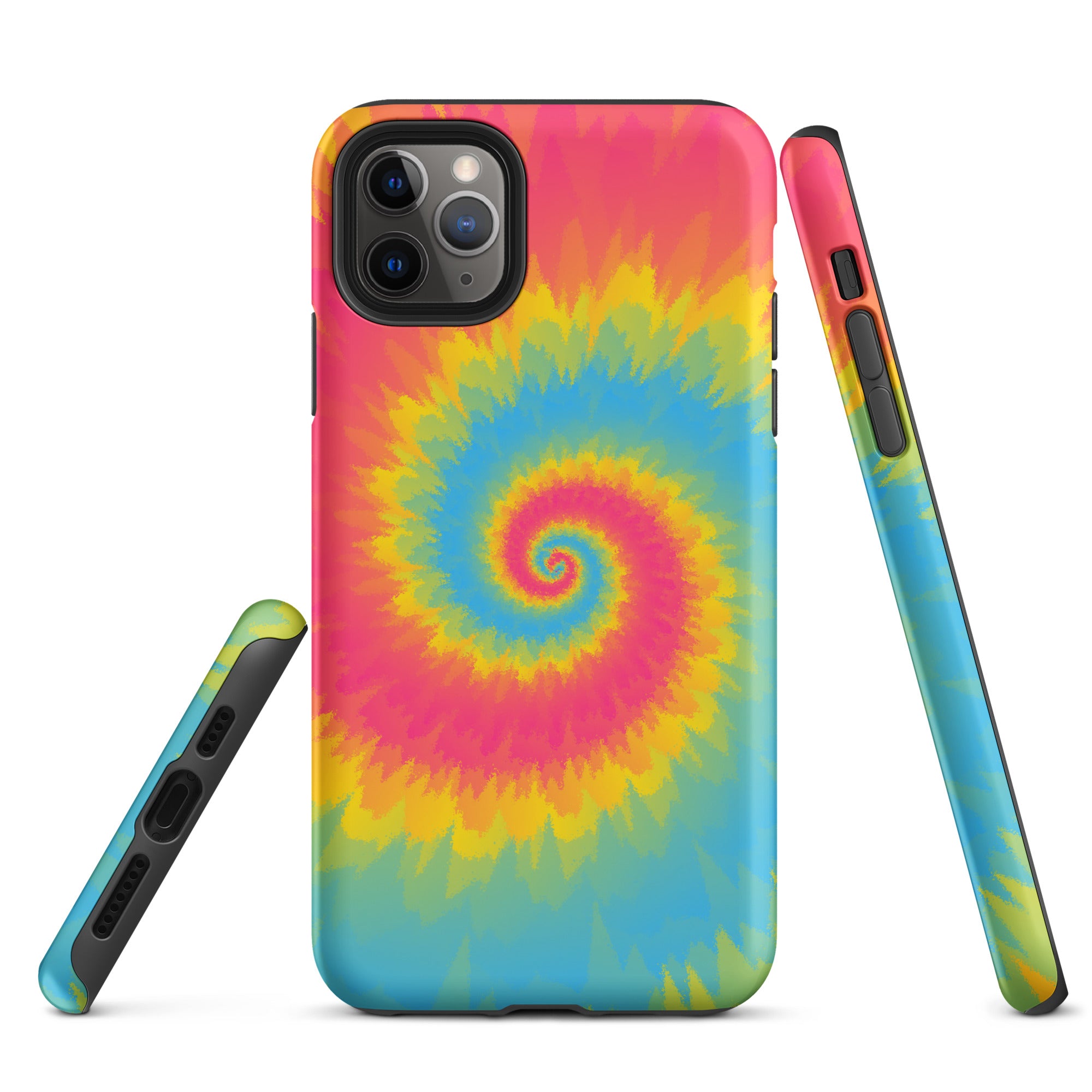 Tough Case for iPhone®-Tie Dye Spiral - Pansexual