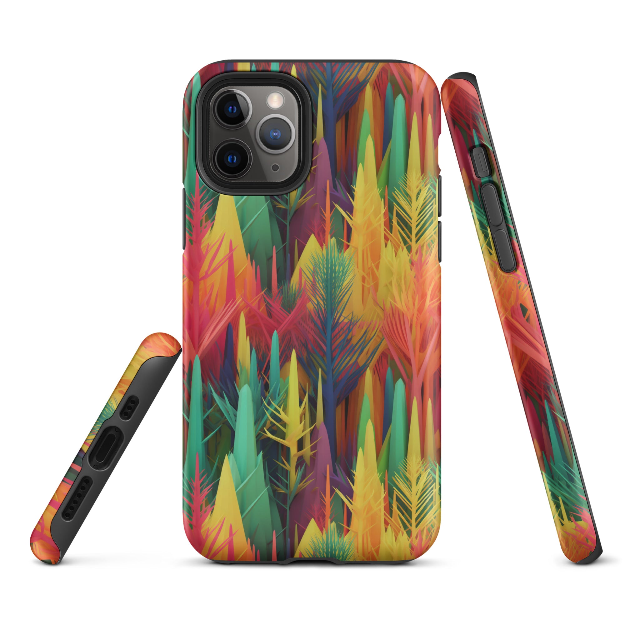 Tough Case for iPhone®- Rainbow Forest Pattern I