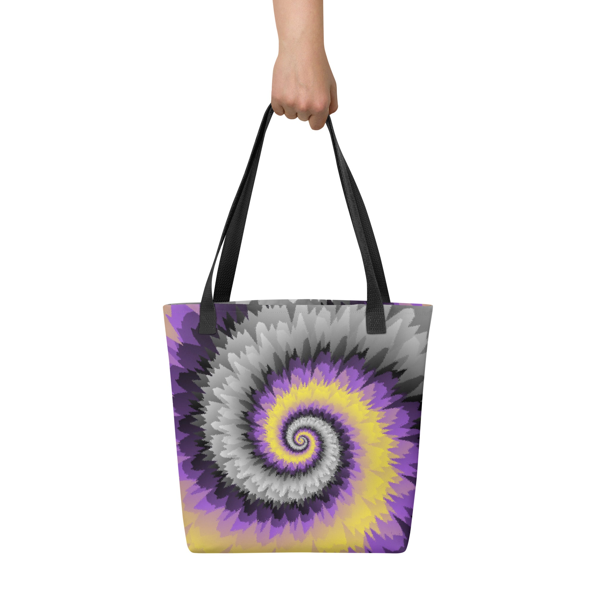 Tote bag-Tie Dye Spiral - Nonbinary