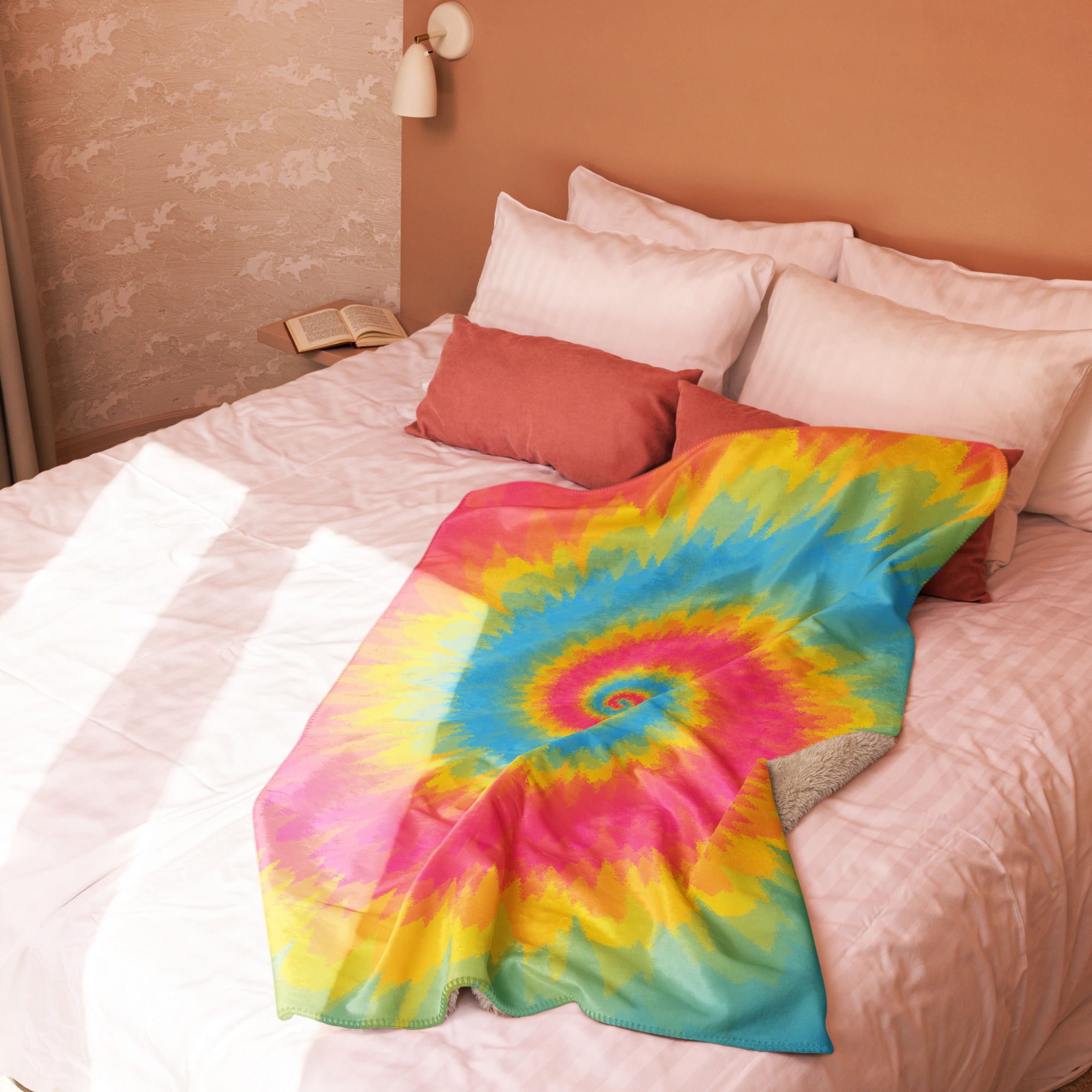 Sherpa blanket- Tie Dye Spiral-Pansexual