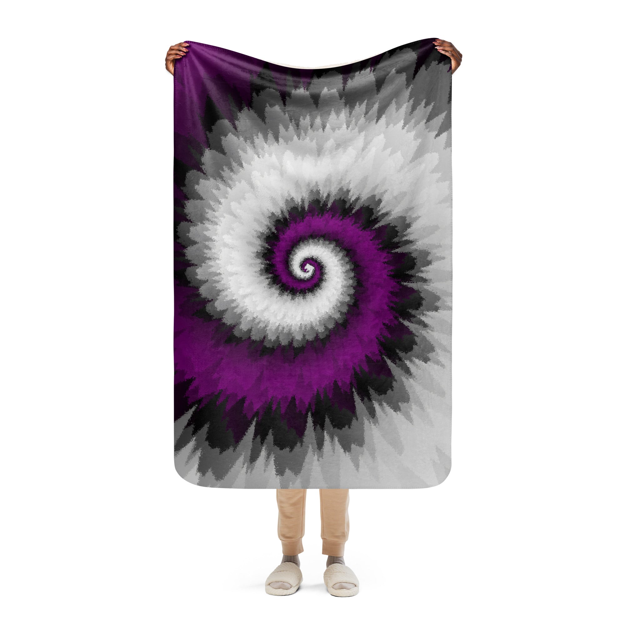Sherpa blanket- Tie Dye Spiral-Asexual