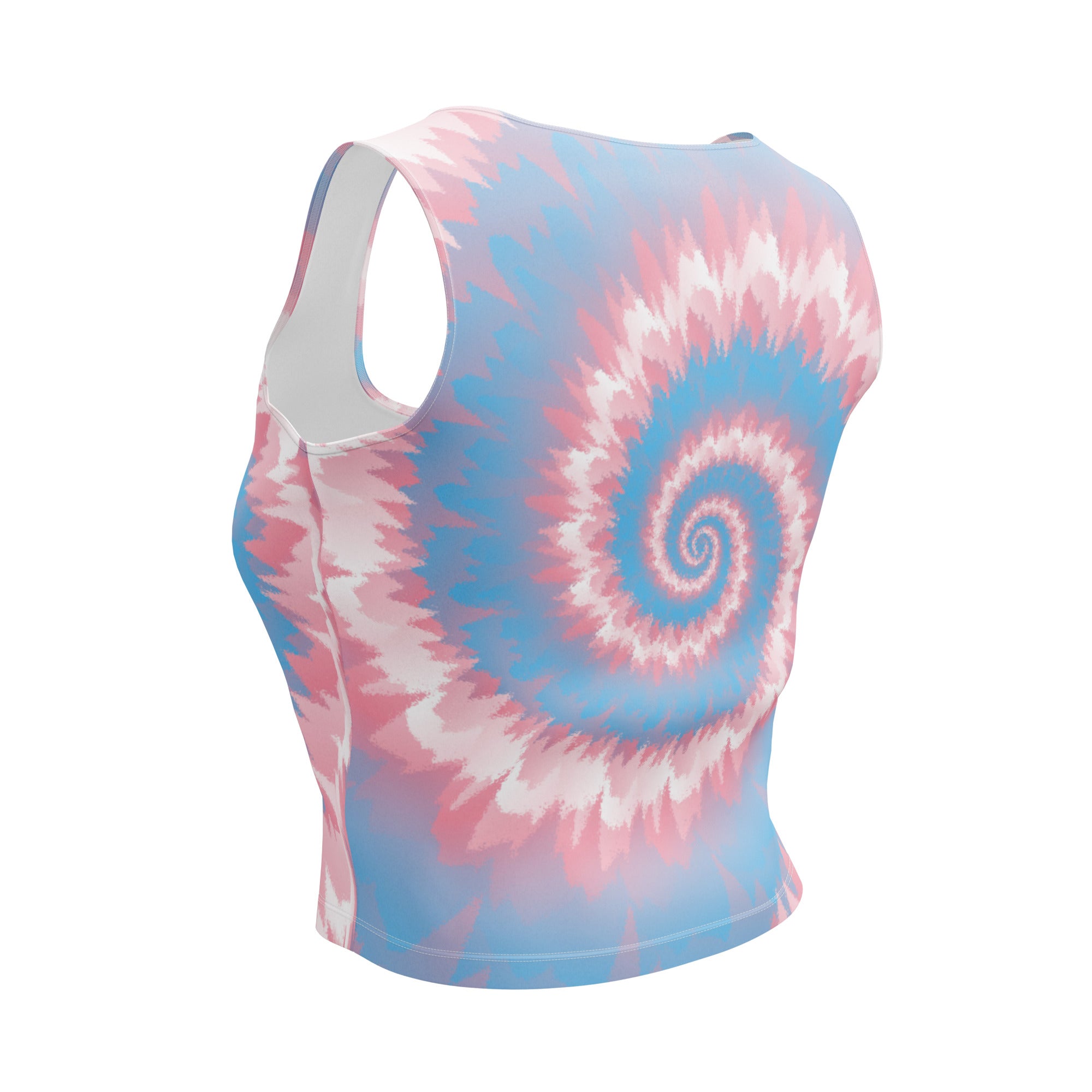 Crop Top-Tie Dye Spiral - Transgender