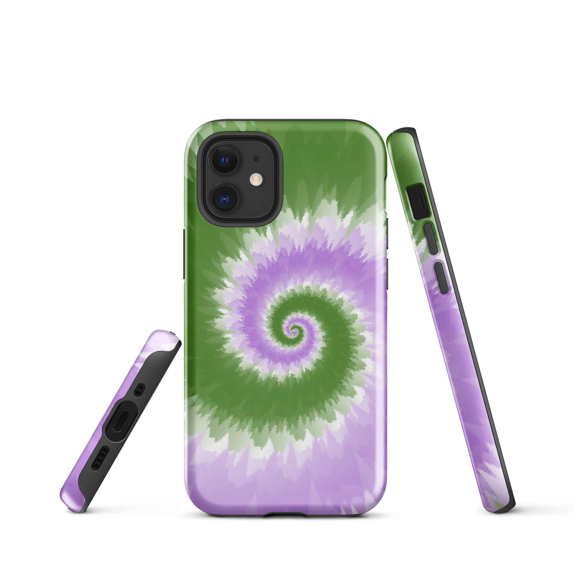 Tough Case for iPhone®-Tie Dye Spiral - Genderqueer