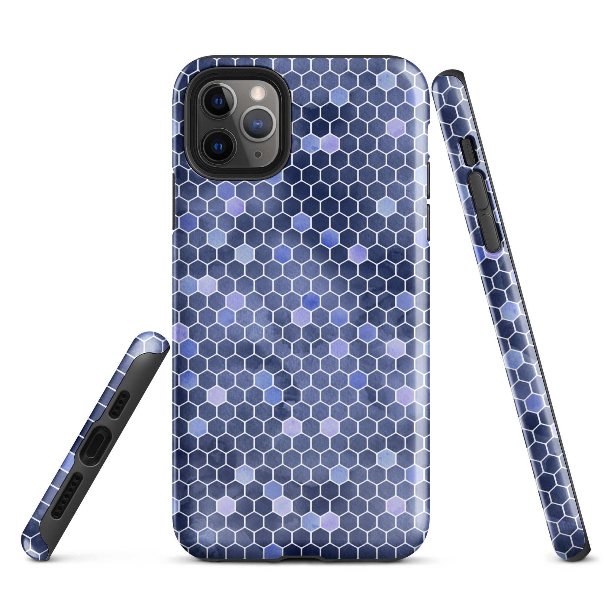 Tough Case for iPhone®- Honeycomb Blue