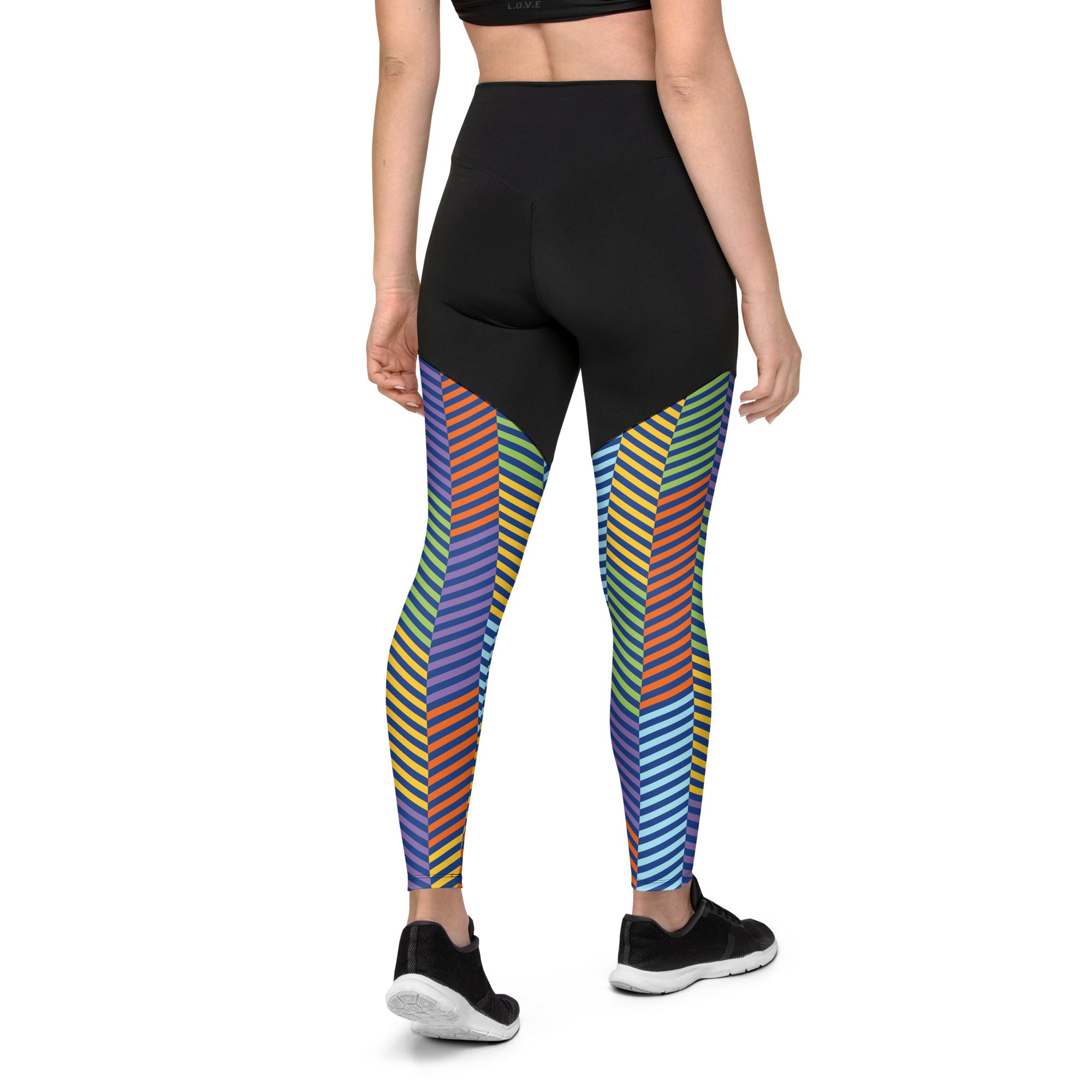 Sports Leggings- Multicolor Lines