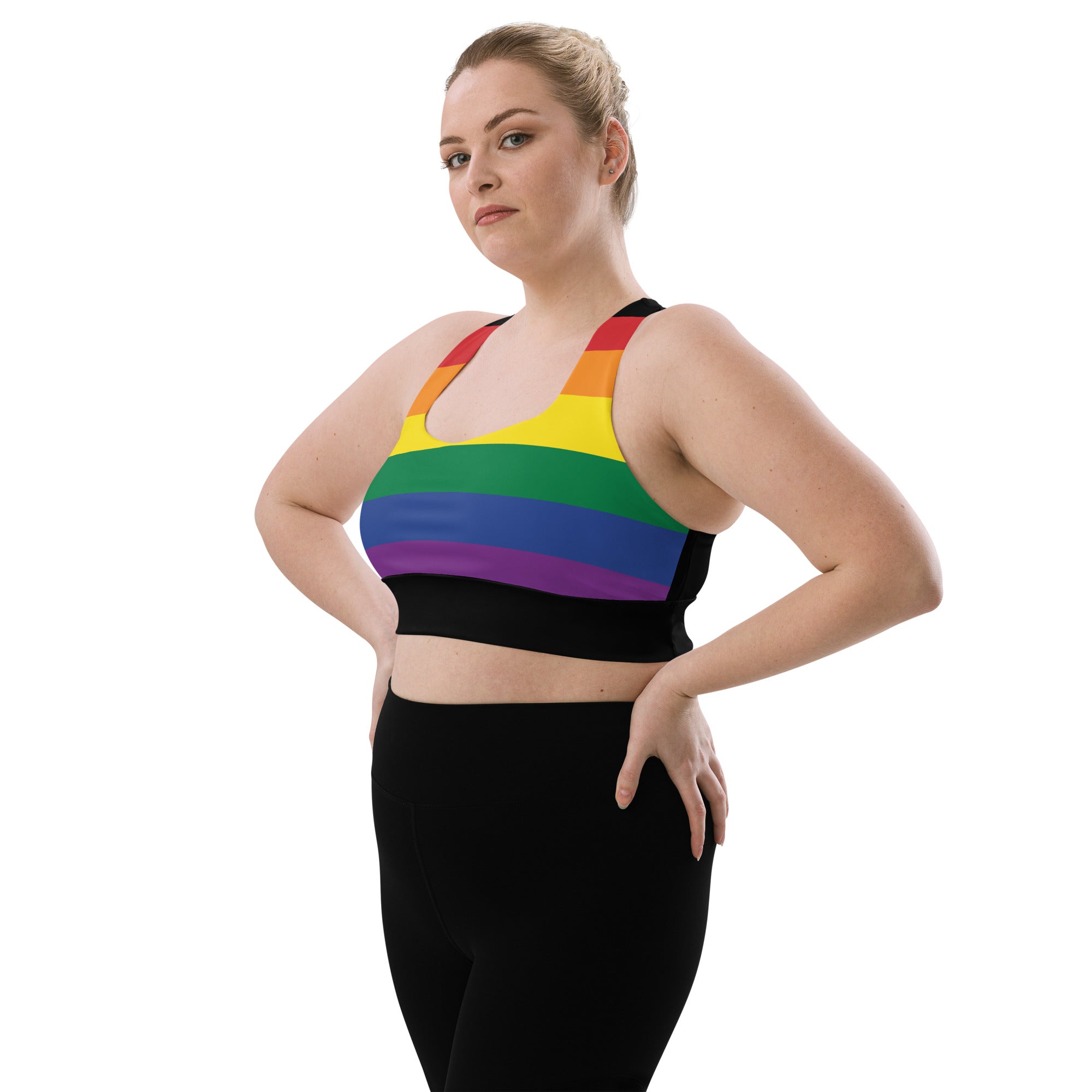 Longline sports bra- Pride Rainbow