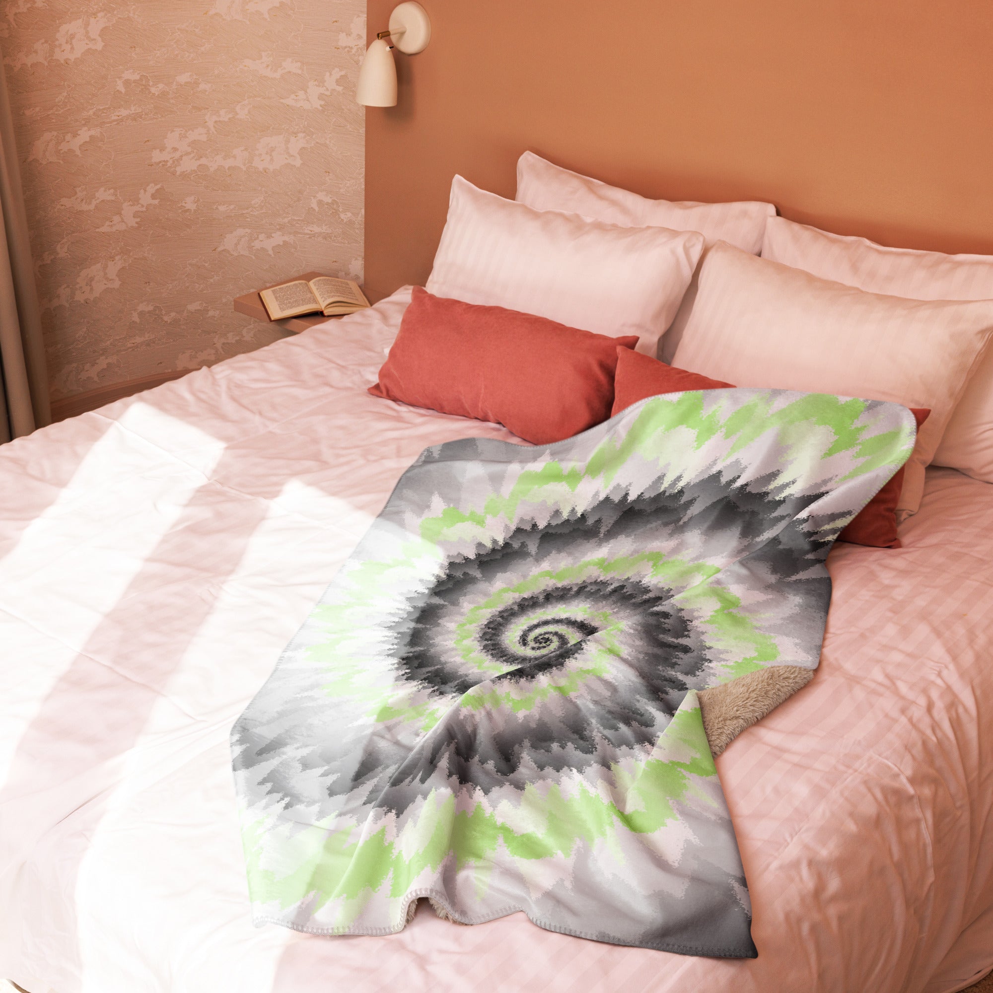 Sherpa blanket- Tie Dye Spiral-Agender