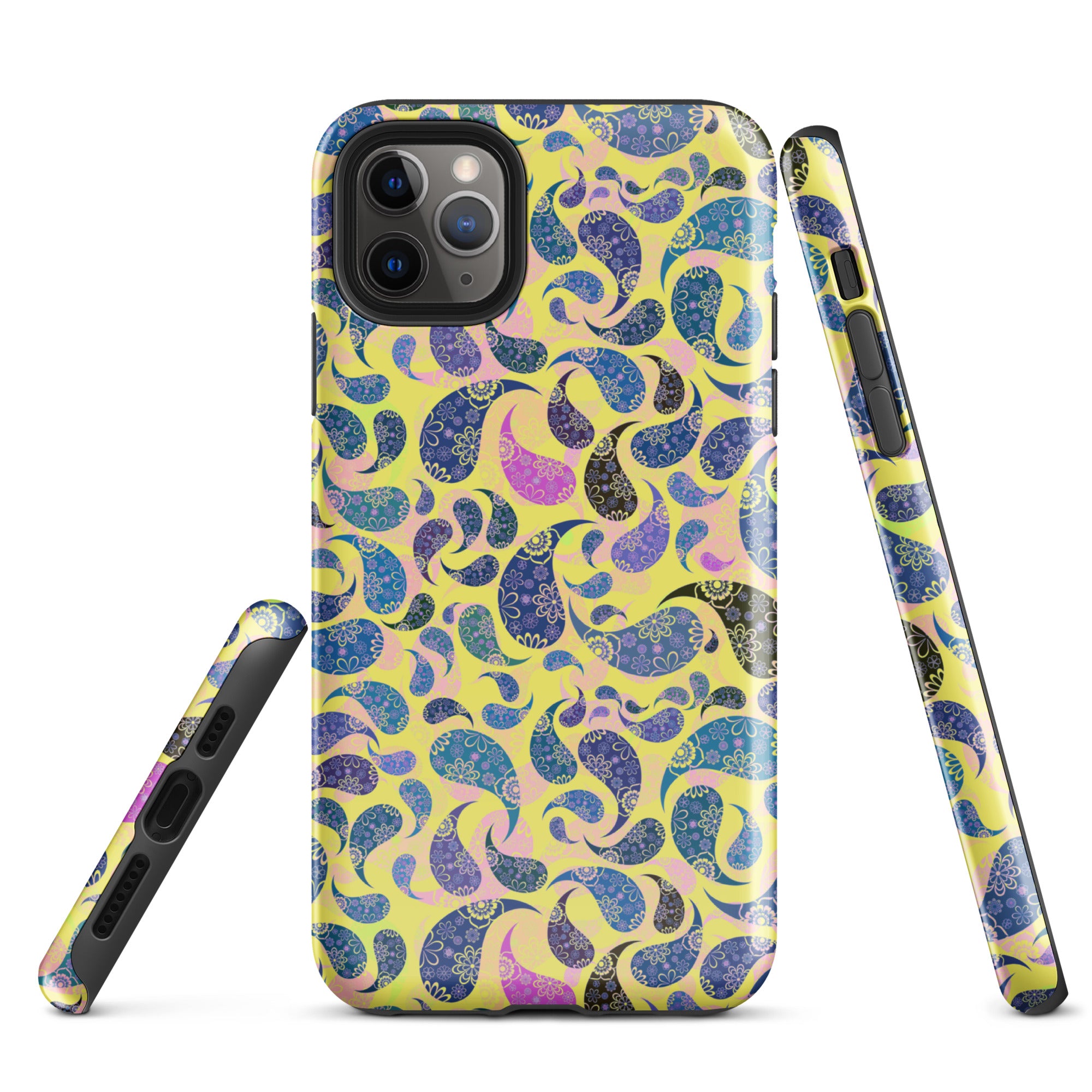 Tough Case for iPhone®- Paisley Dark Yellow
