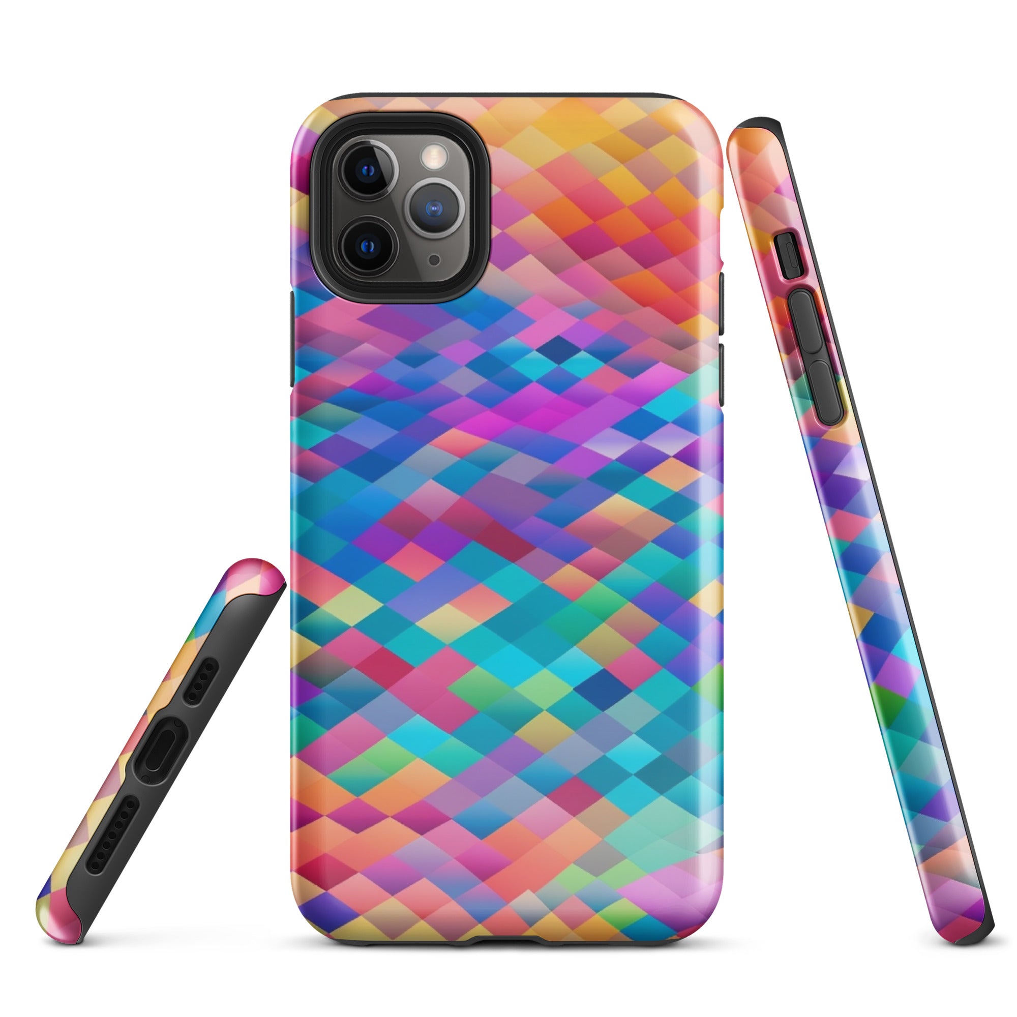 Tough Case for iPhone®- Rainbow Cloud Pattern IV