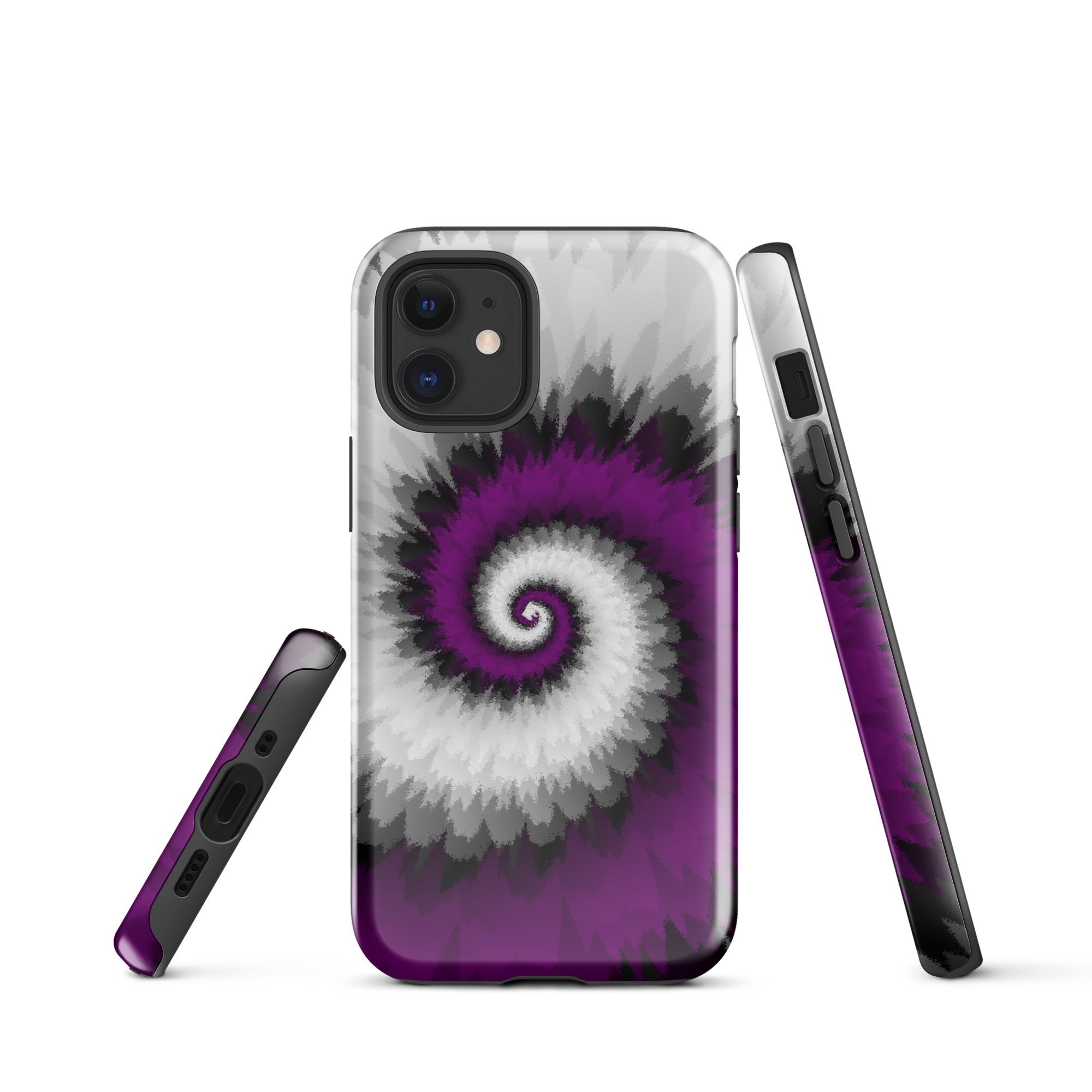 Tough Case for iPhone®-Tie Dye Spiral - Asexual