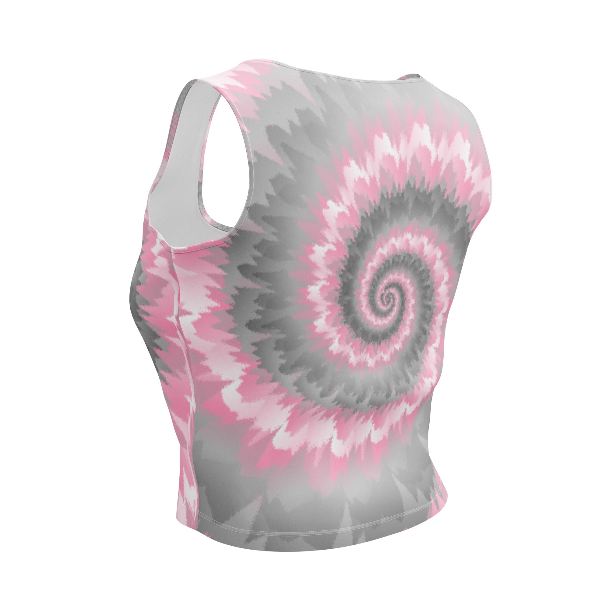 Crop Top-Tie Dye Spiral - Demigirl