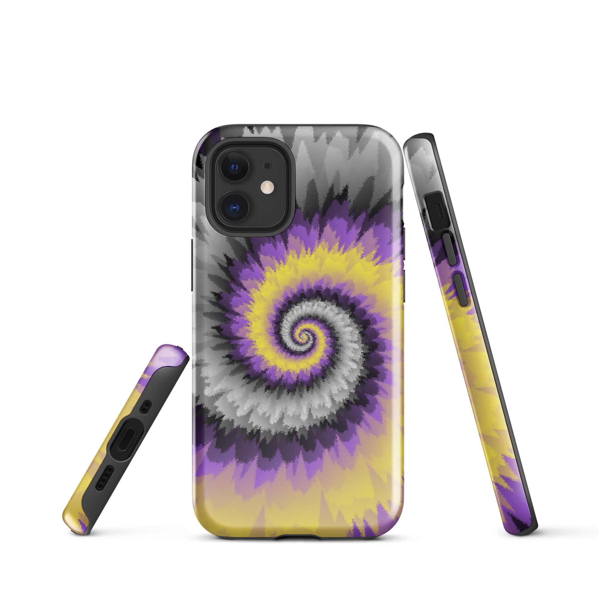 Tough Case for iPhone®-Tie Dye Spiral - Nonbinary
