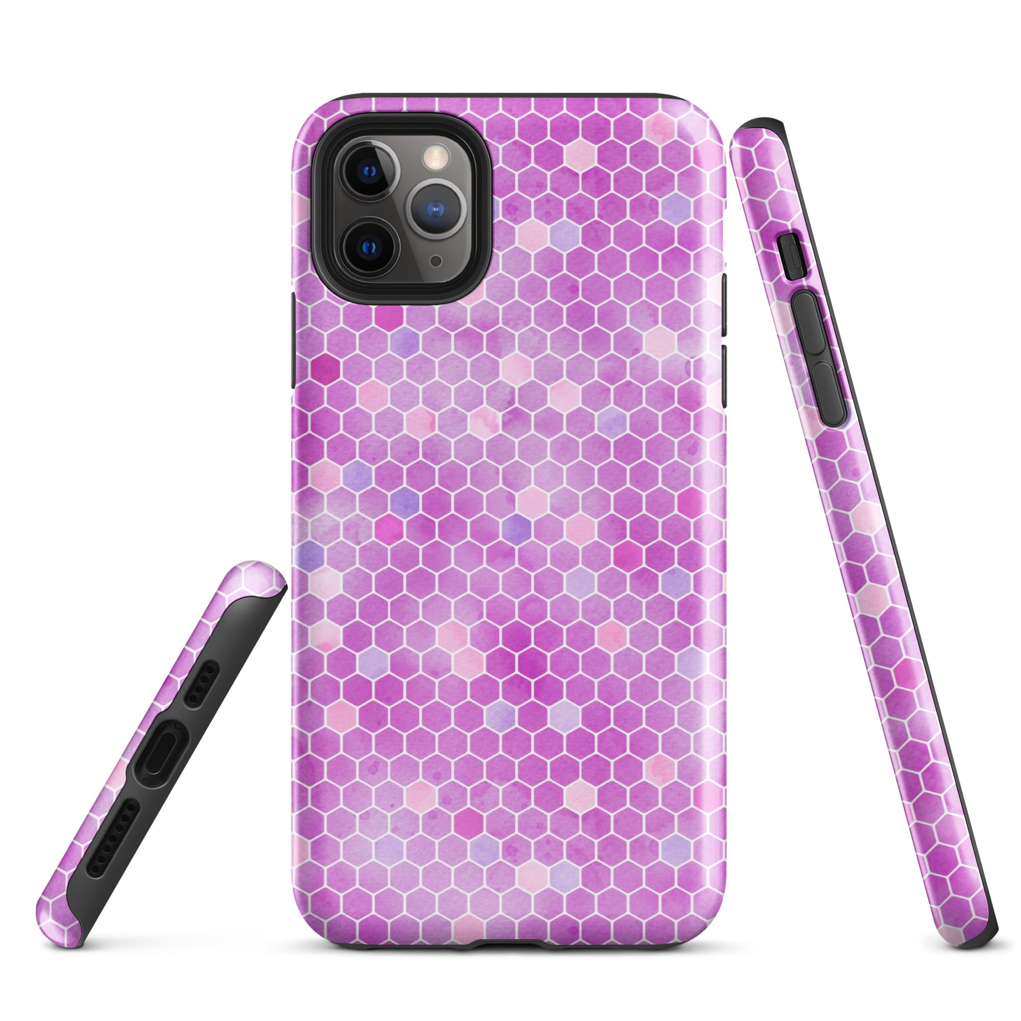Tough Case for iPhone®- Honeycomb Pink