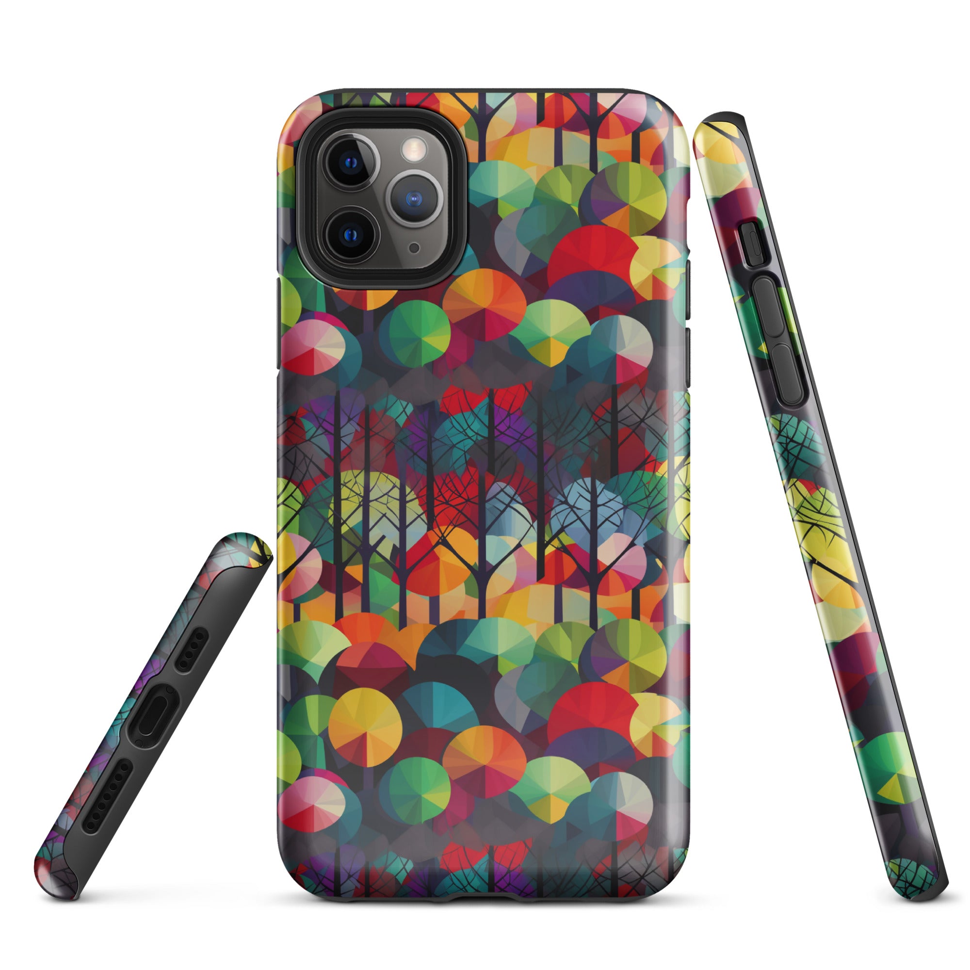 Tough Case for iPhone®- Rainbow Forest Pattern III