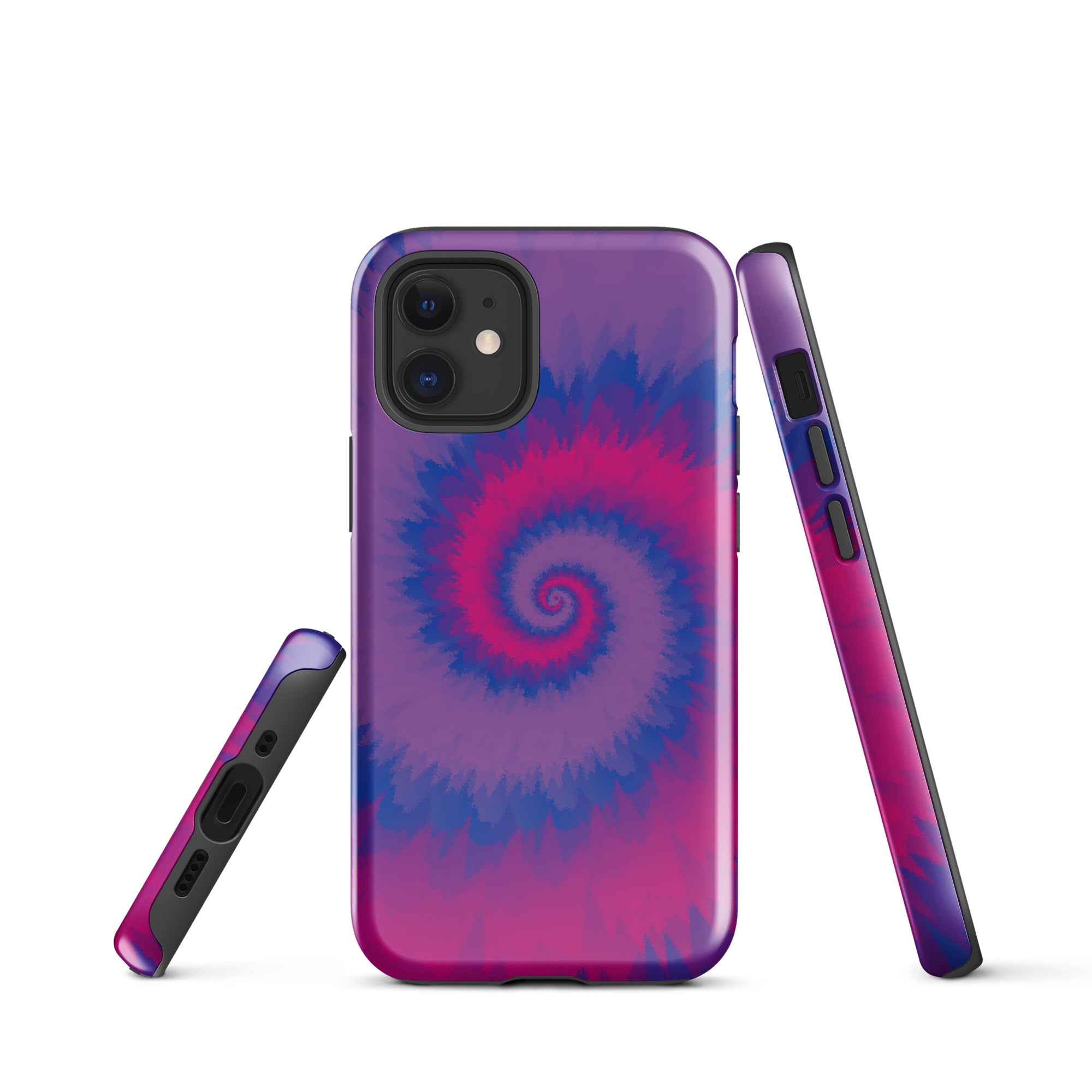 Tough Case for iPhone®-Tie Dye Spiral - Bisexual