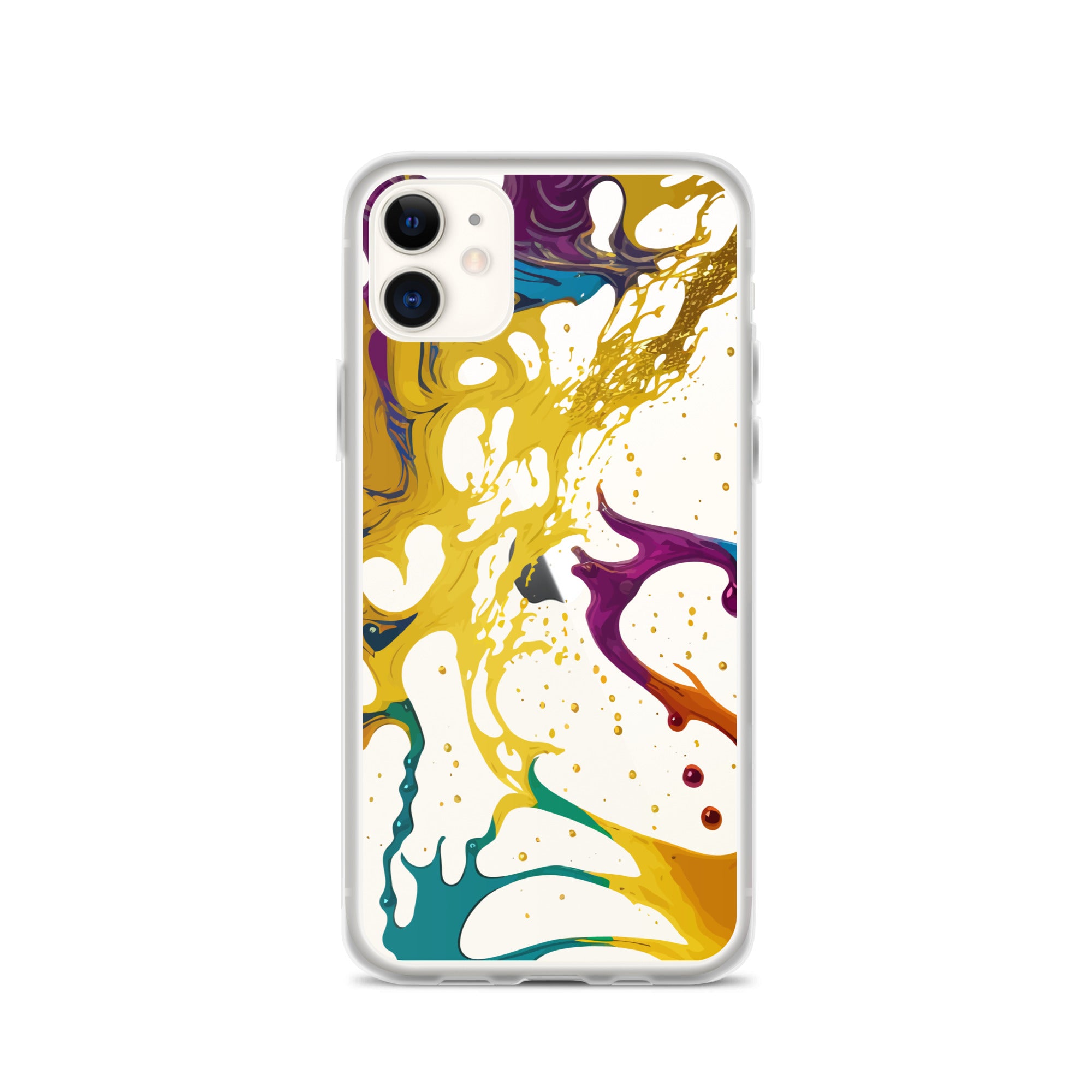 Clear Case for iPhone®-Alchohol Ink Design III