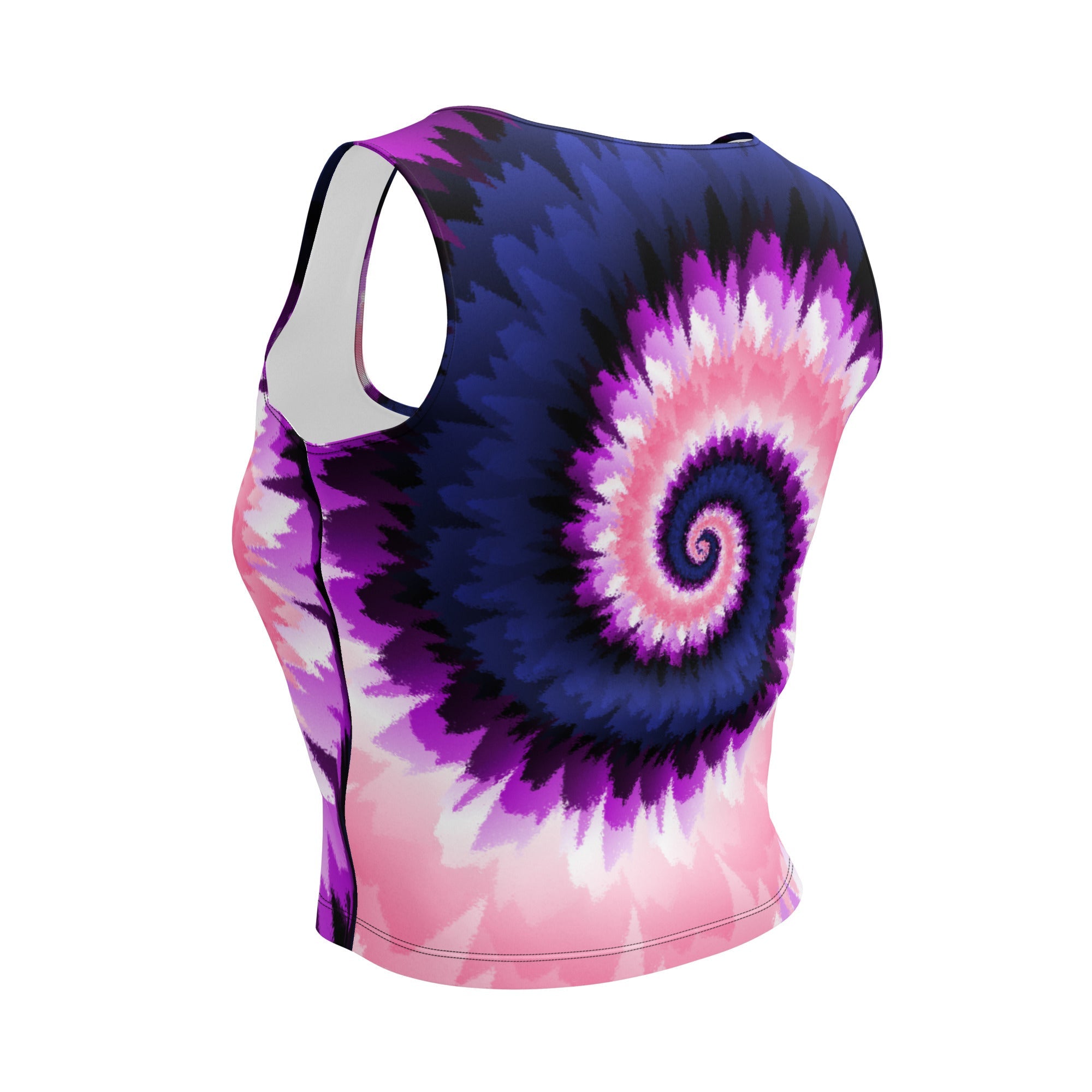 Crop Top-Tie Dye Spiral - Genderfluid
