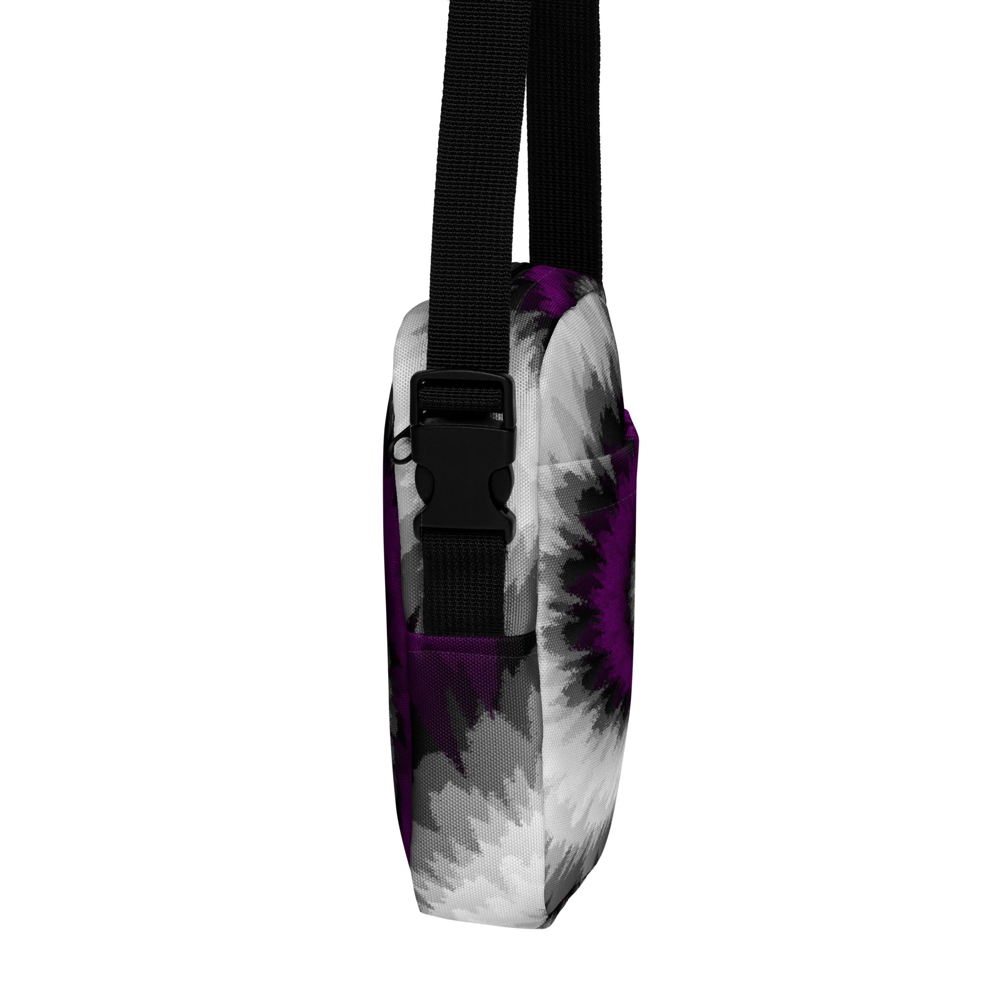 Utility crossbody bag-Tie Dye Spiral - Asexual