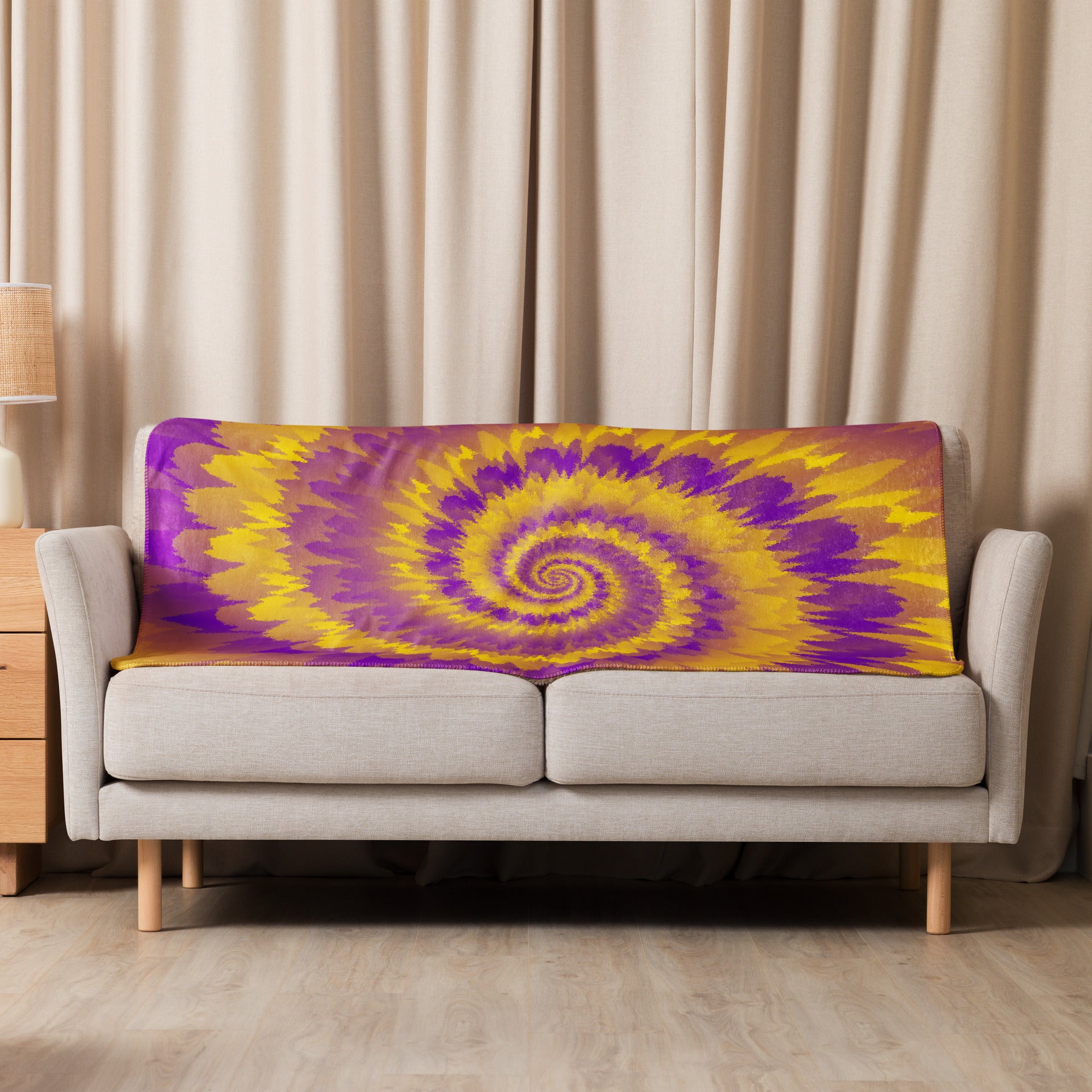 Sherpa blanket- Tie Dye Spiral-Intersex