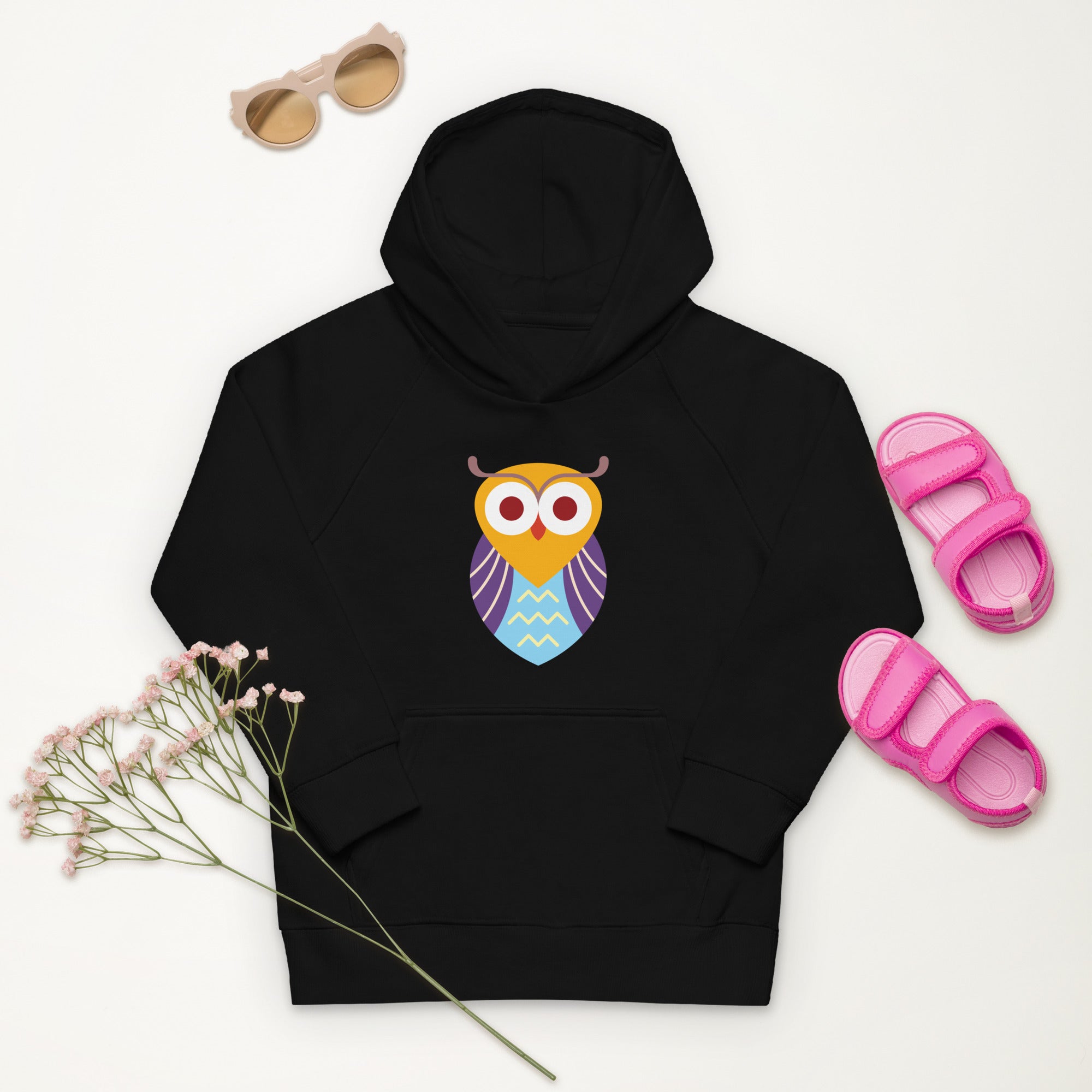 Kids eco hoodie-Owl I