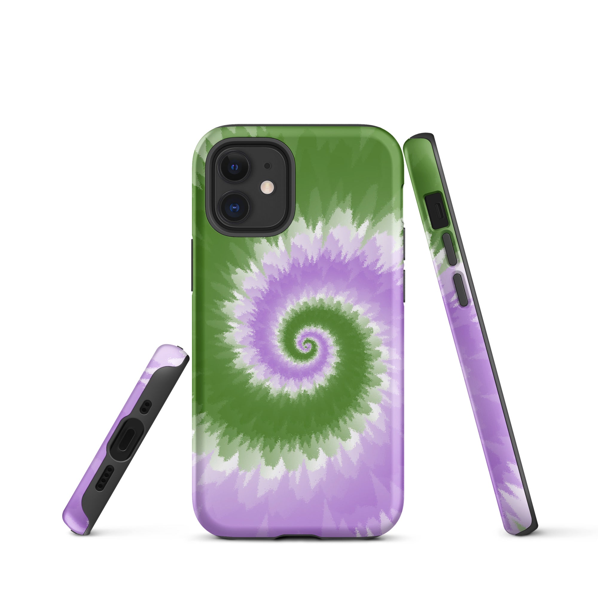 Tough Case for iPhone®-Tie Dye Spiral - Genderqueer