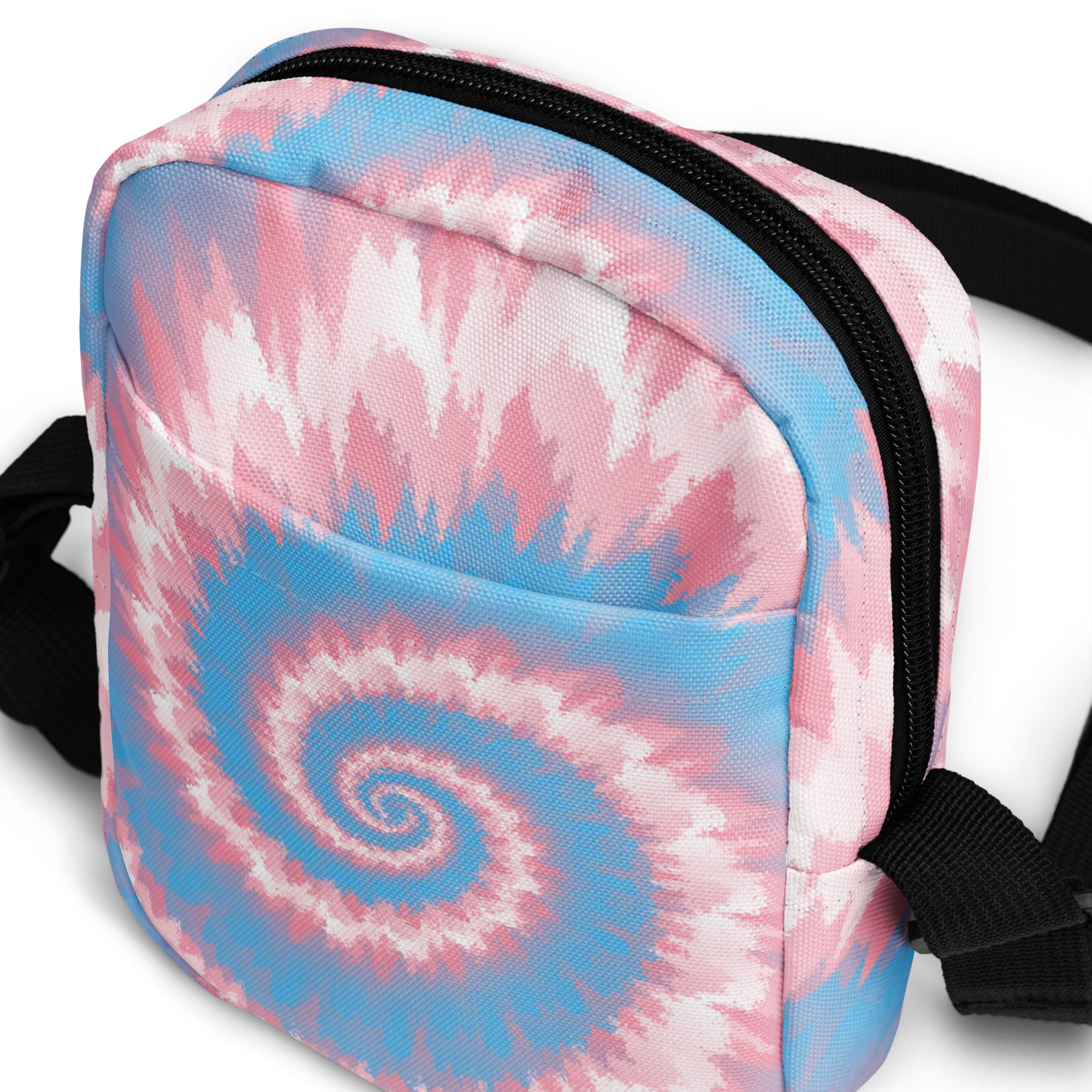 Utility crossbody bag-Tie Dye Spiral - Transgender