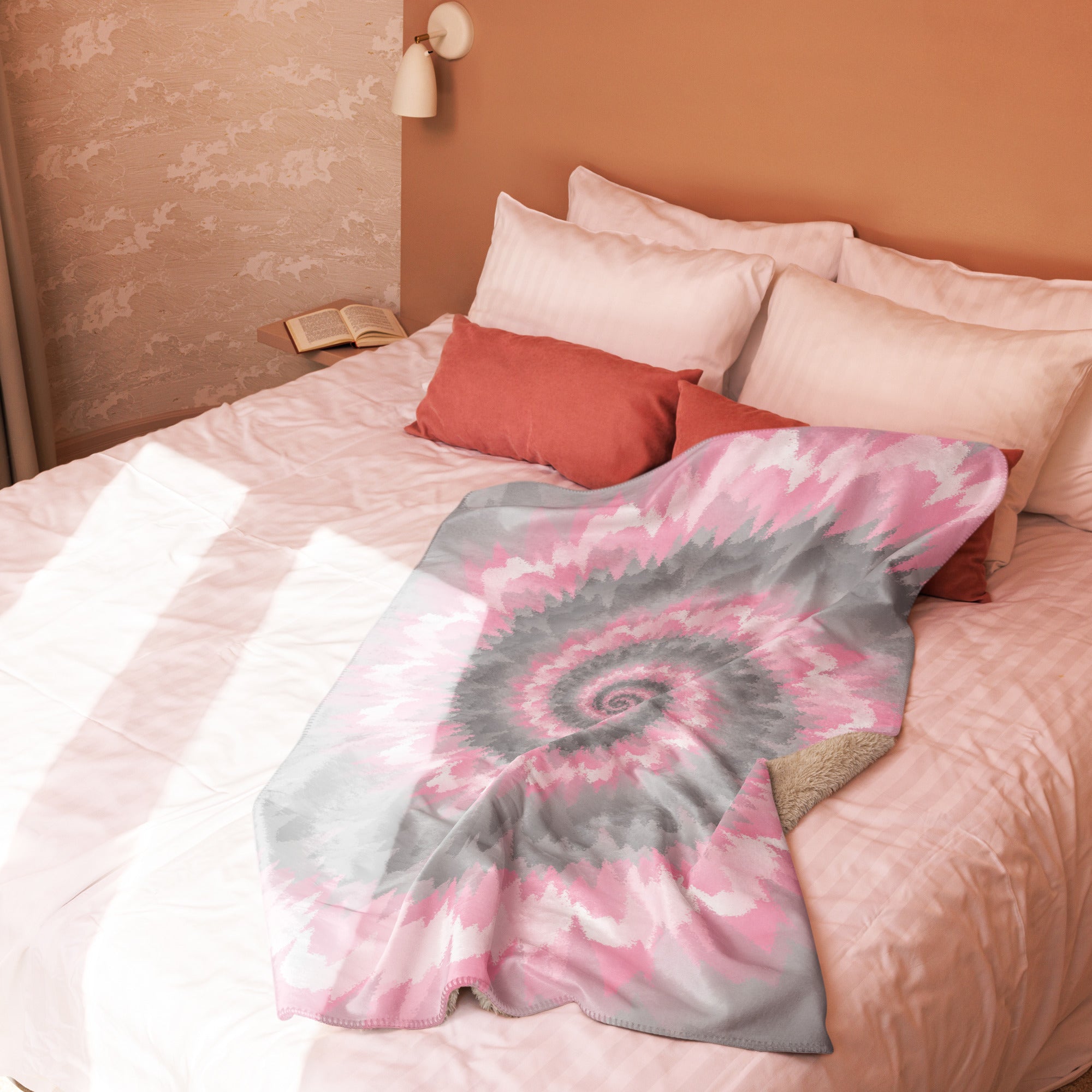 Sherpa blanket- Tie Dye Spiral-Demigirl