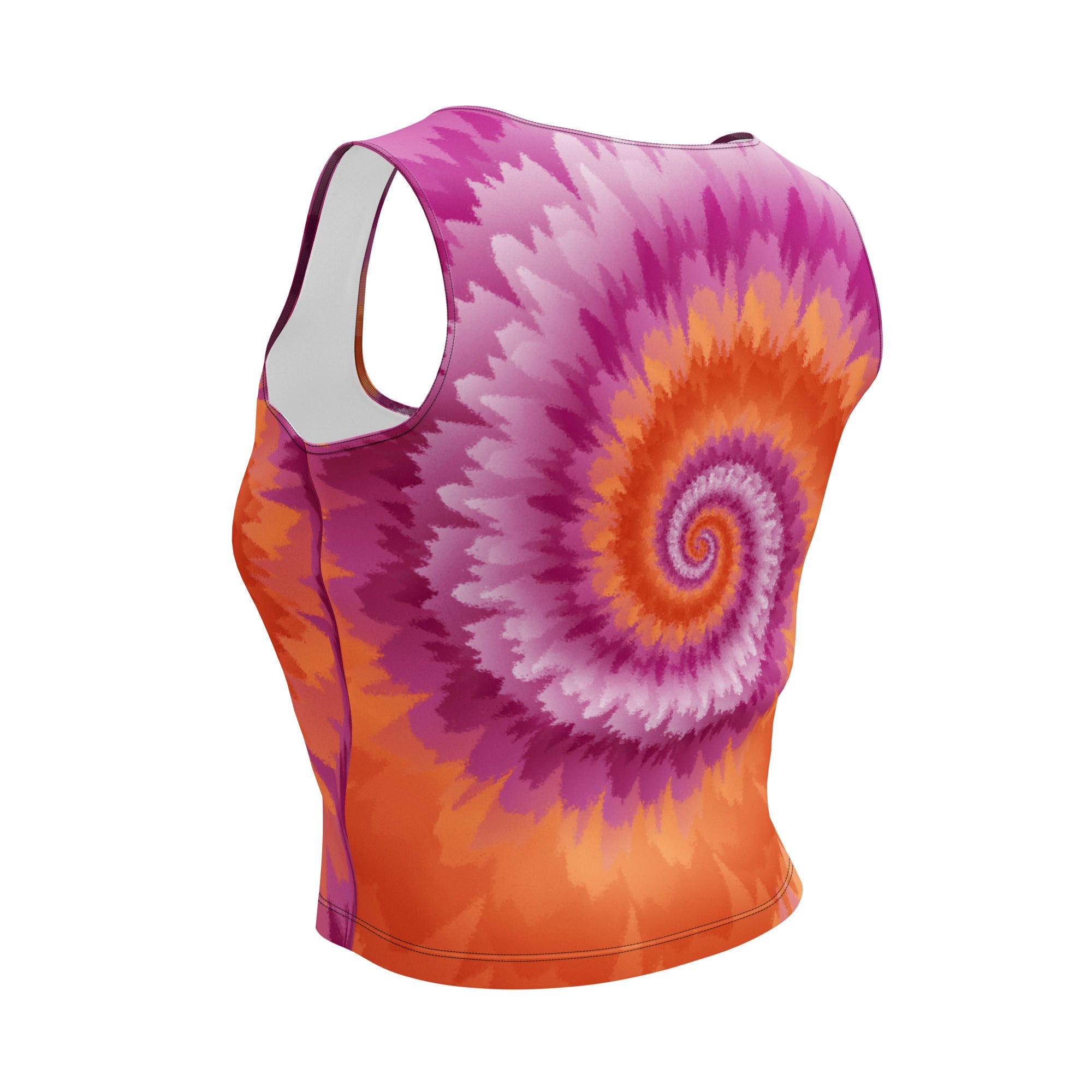 Crop Top-Tie Dye Spiral - Lesbian