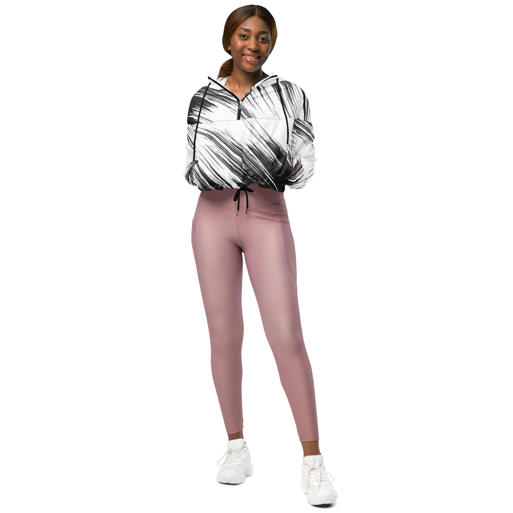 Women’s cropped windbreaker- Abstract I
