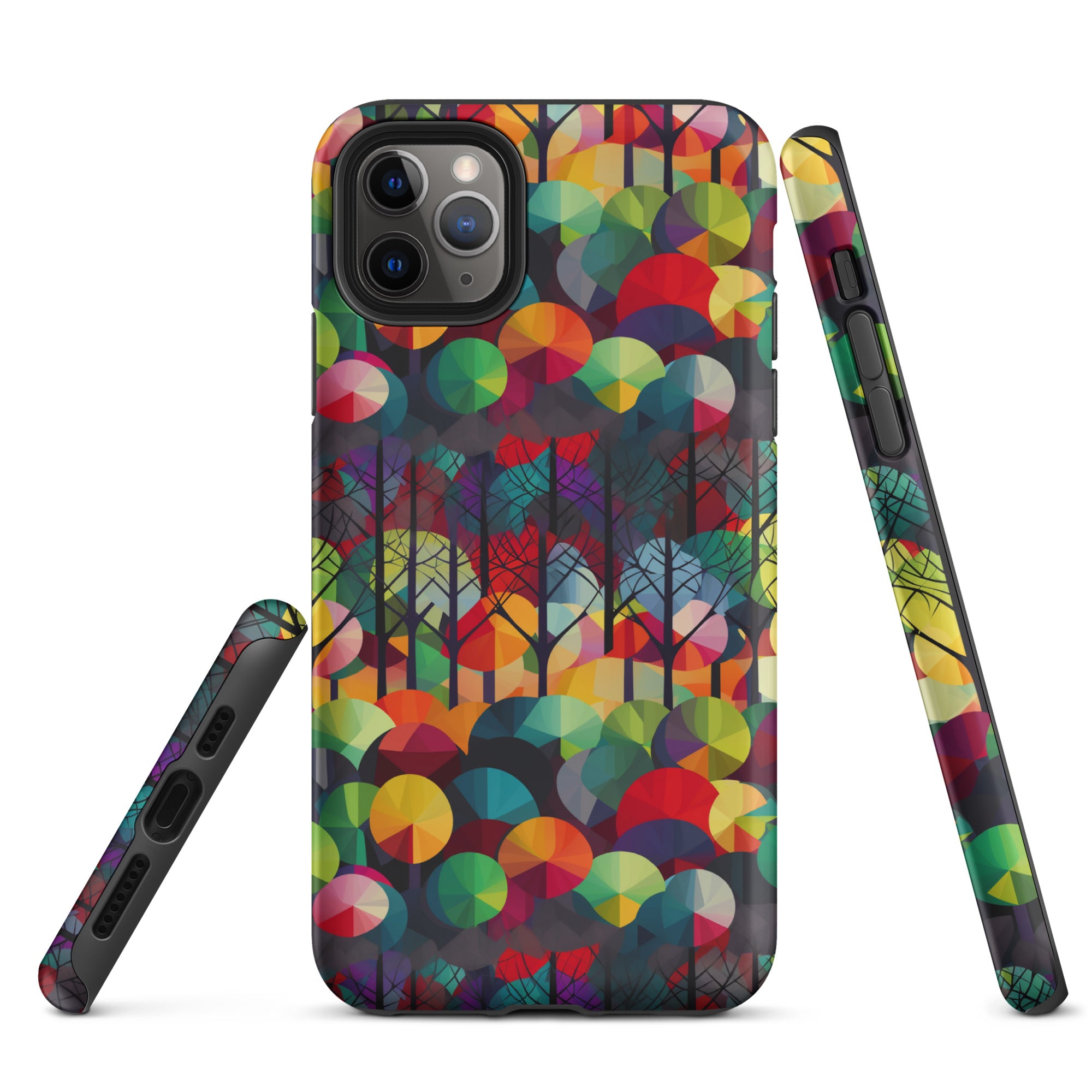 Tough Case for iPhone®- Rainbow Forest Pattern III