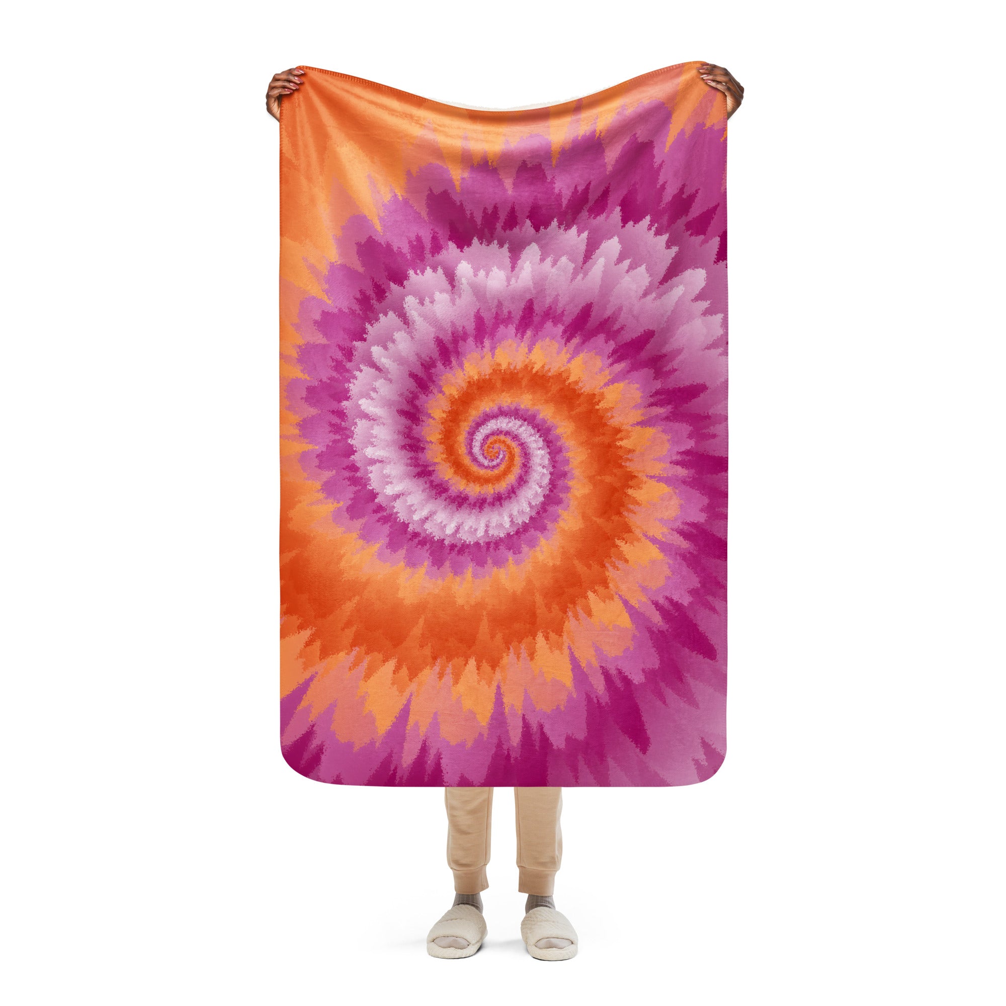 Sherpa blanket- Tie Dye Spiral-Lesbian