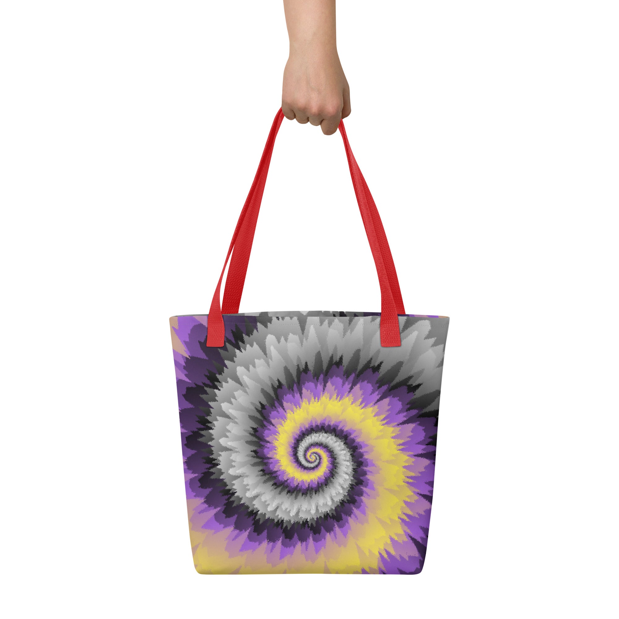 Tote bag-Tie Dye Spiral - Nonbinary