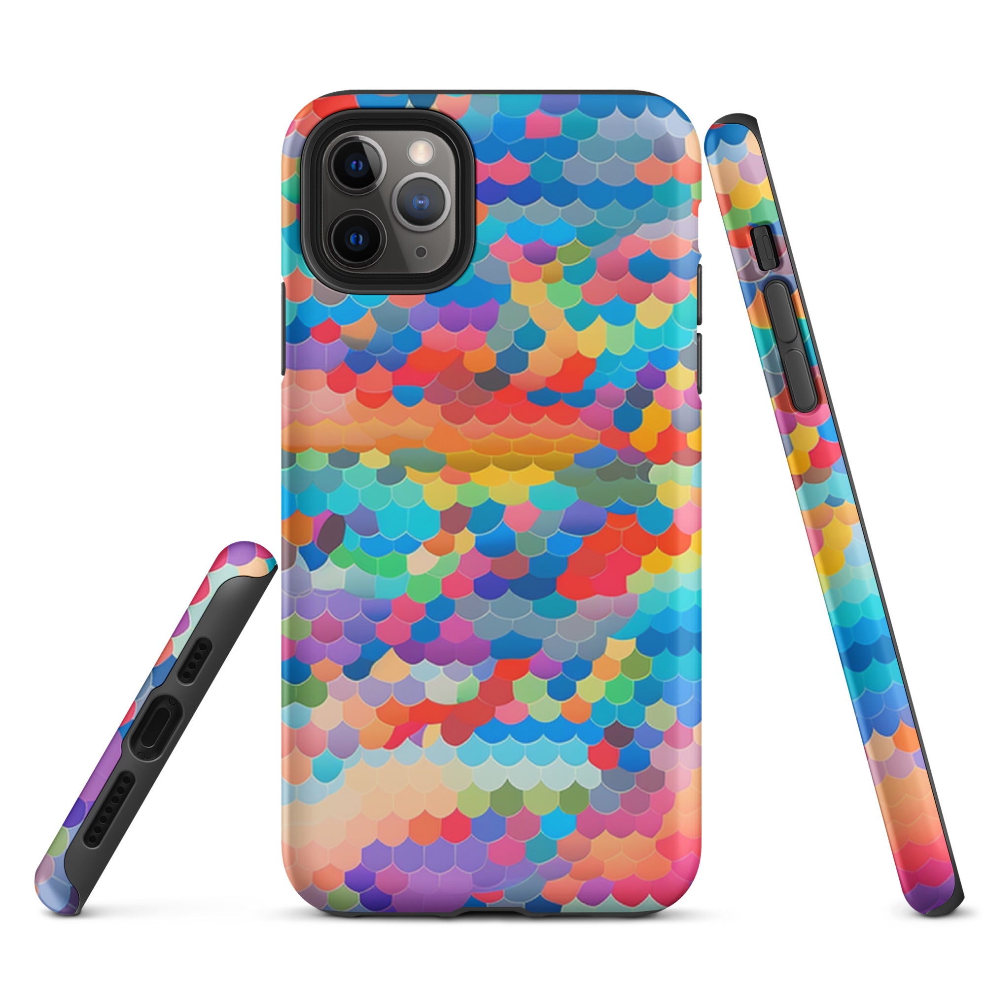 Tough Case for iPhone®- Rainbow Cloud Pattern III