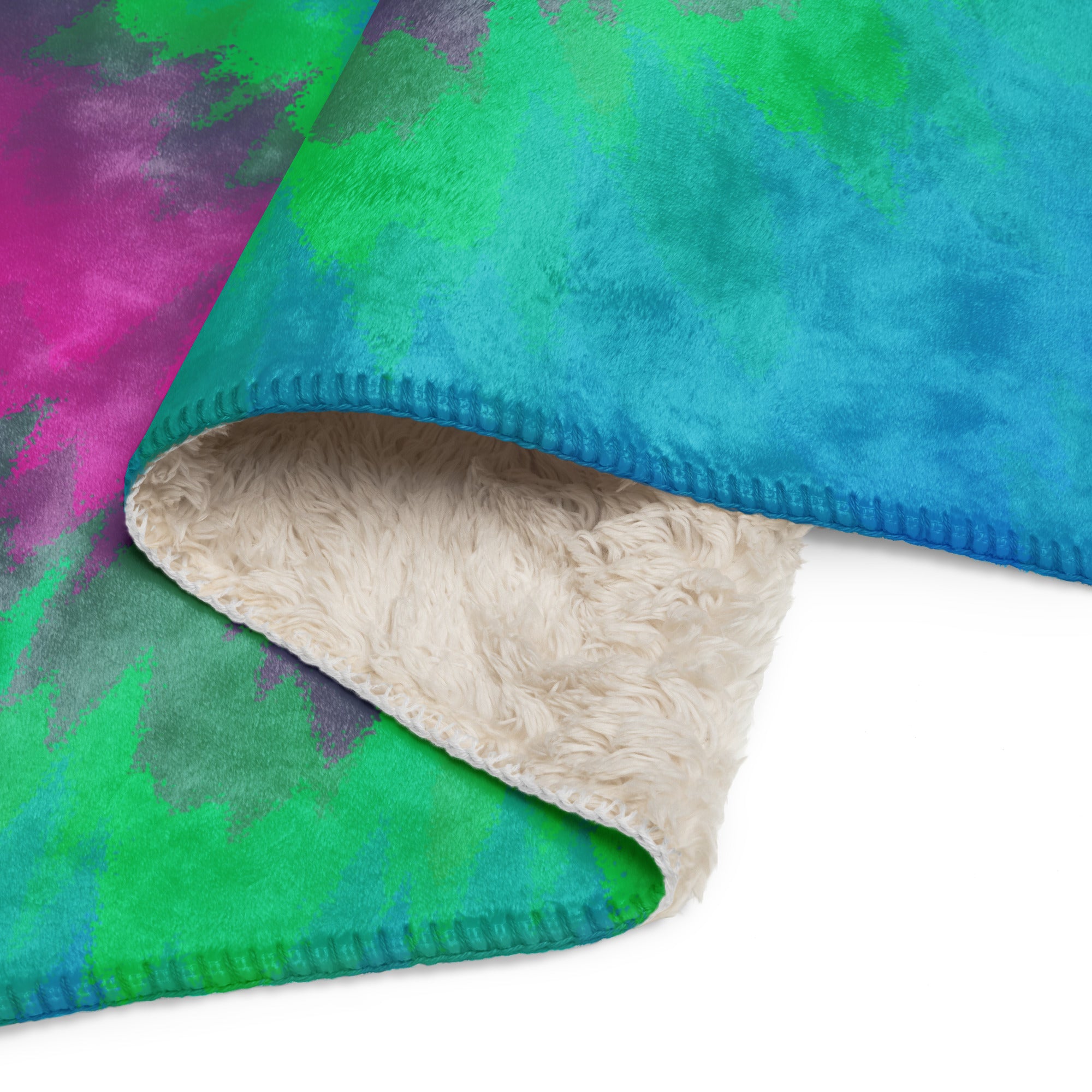 Sherpa blanket- Tie Dye Spiral-Polysexual