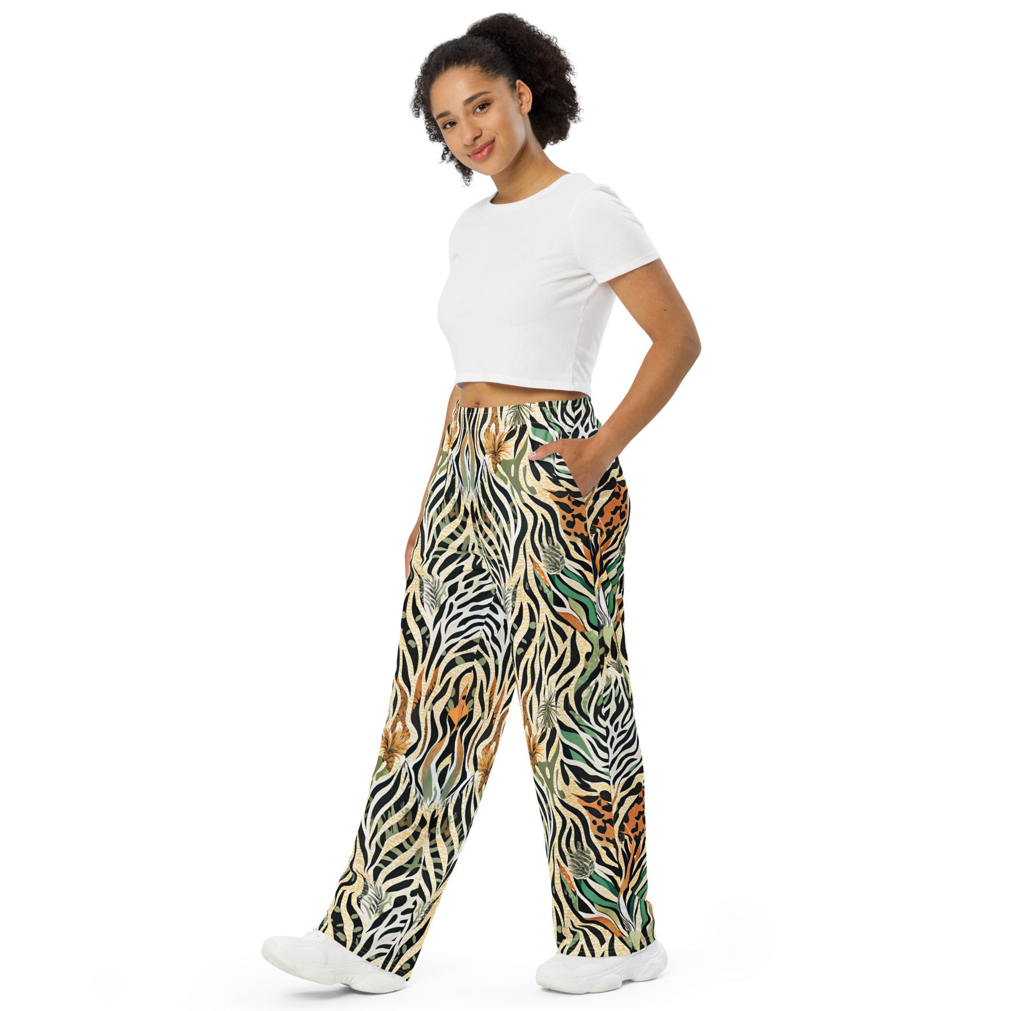 unisex wide-leg pants- Nature Design I