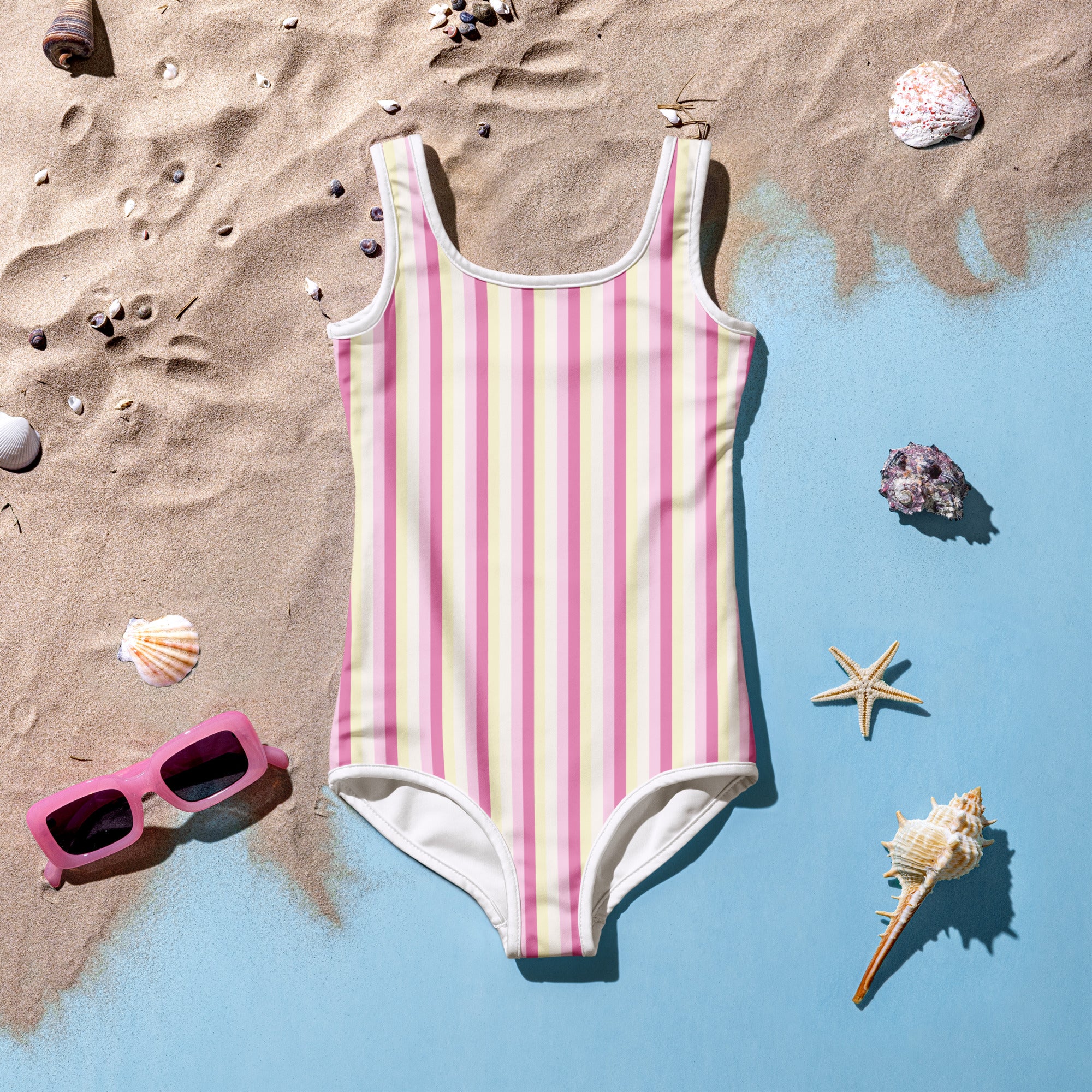 Colorful Striped Kids Swimsuit II