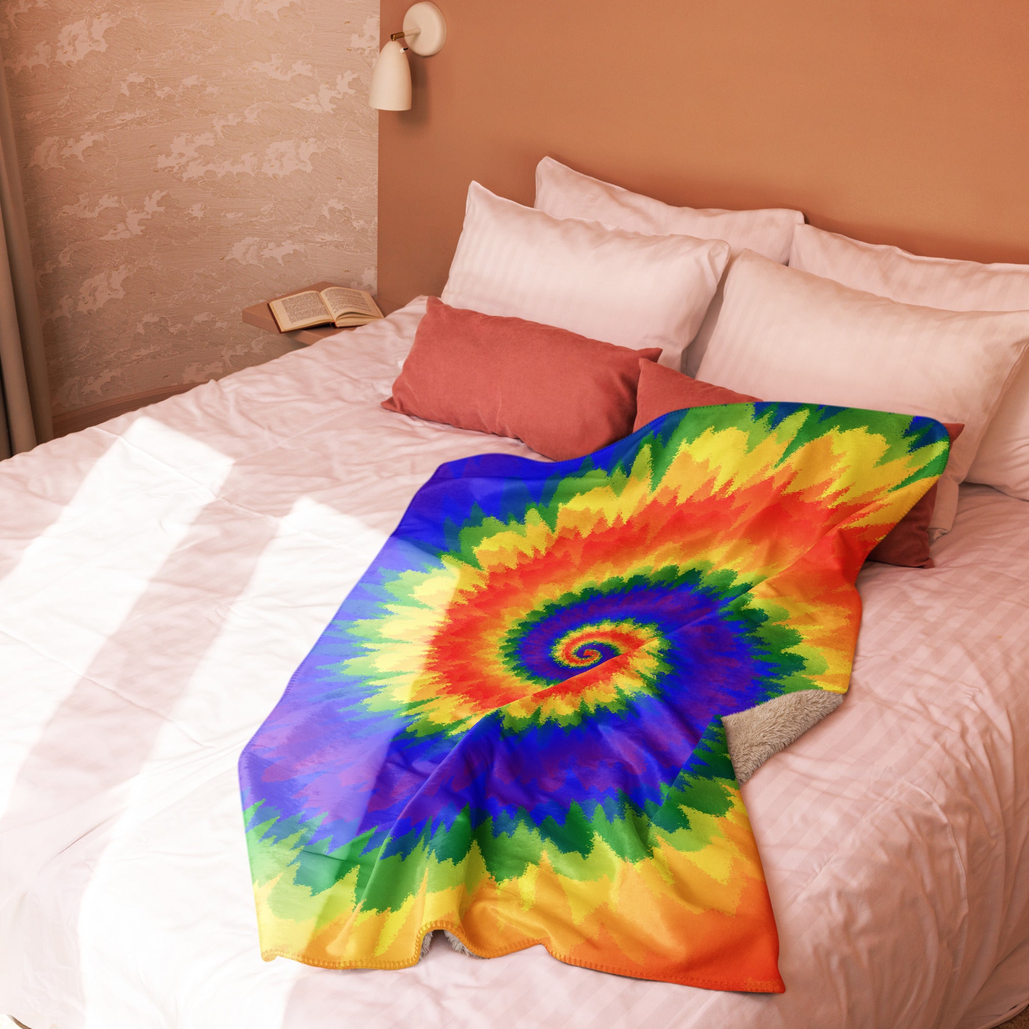 Sherpa blanket- Tie Dye Spiral-LGBTQ