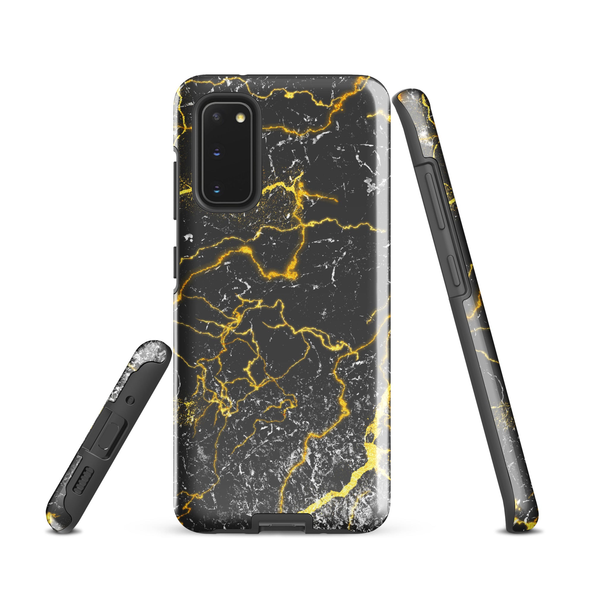 Tough case for Samsung®- Marble Black and Gold