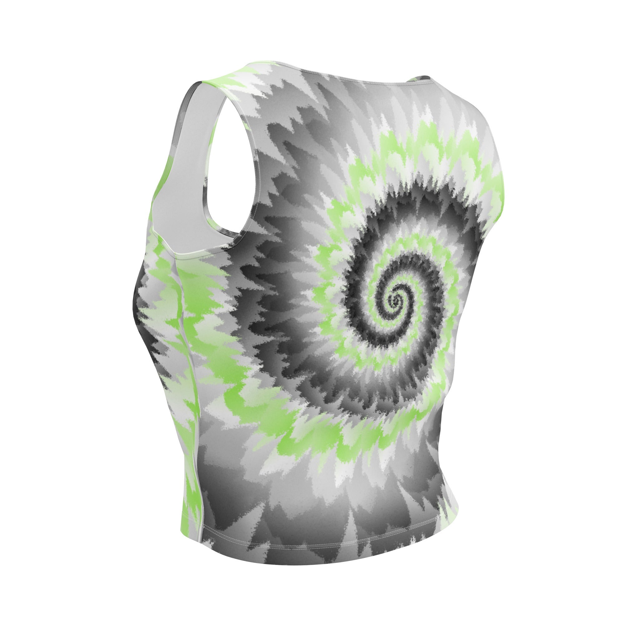 Crop Top-Tie Dye Spiral - Agender