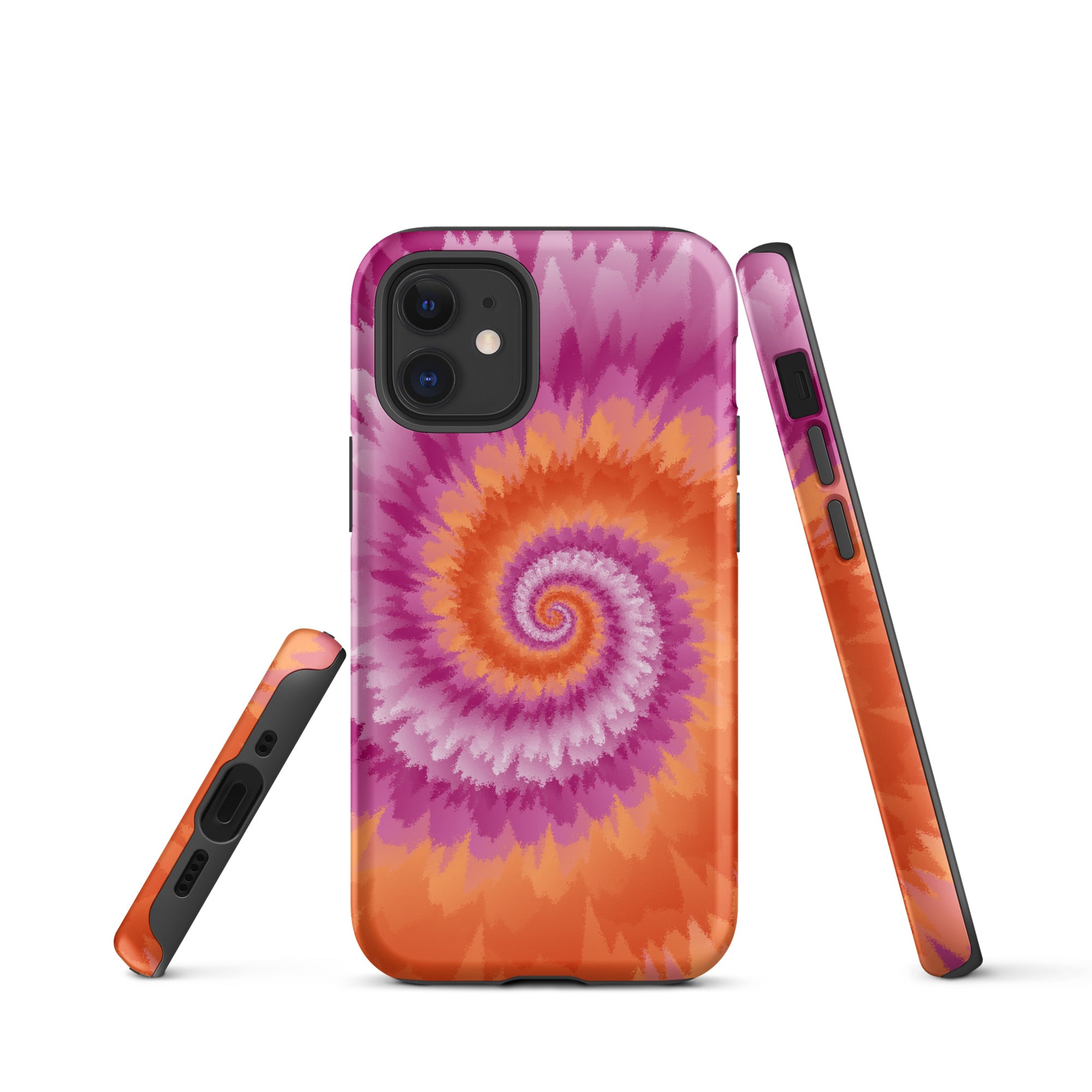 Tough Case for iPhone®-Tie Dye Spiral - Lesbian