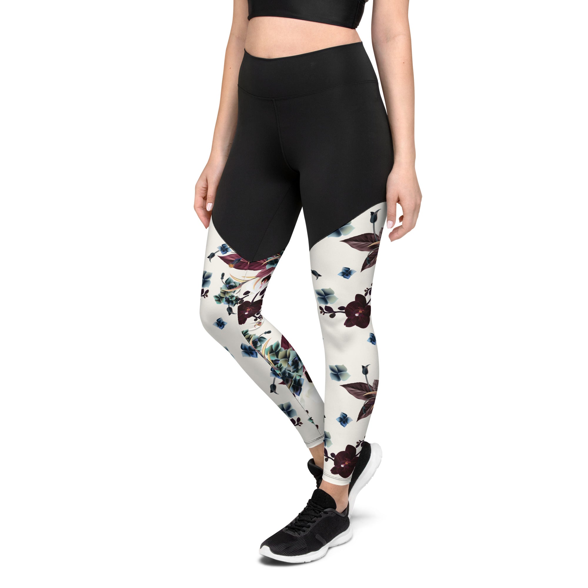 Sports Leggings- Orchids