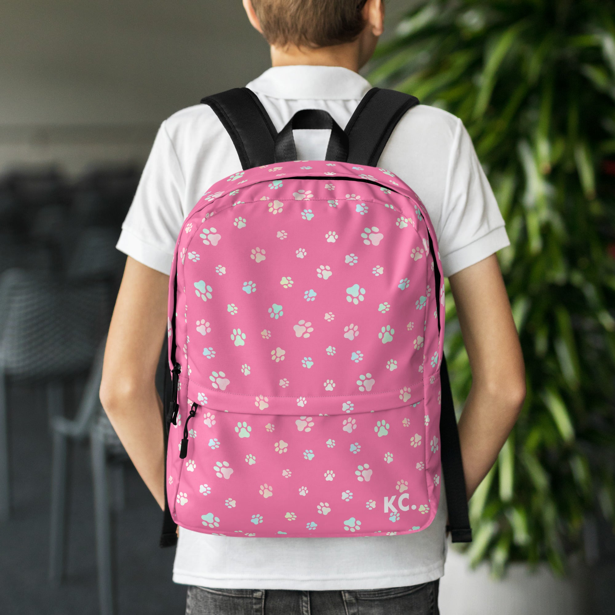 Dog Paws Backpack-Pink